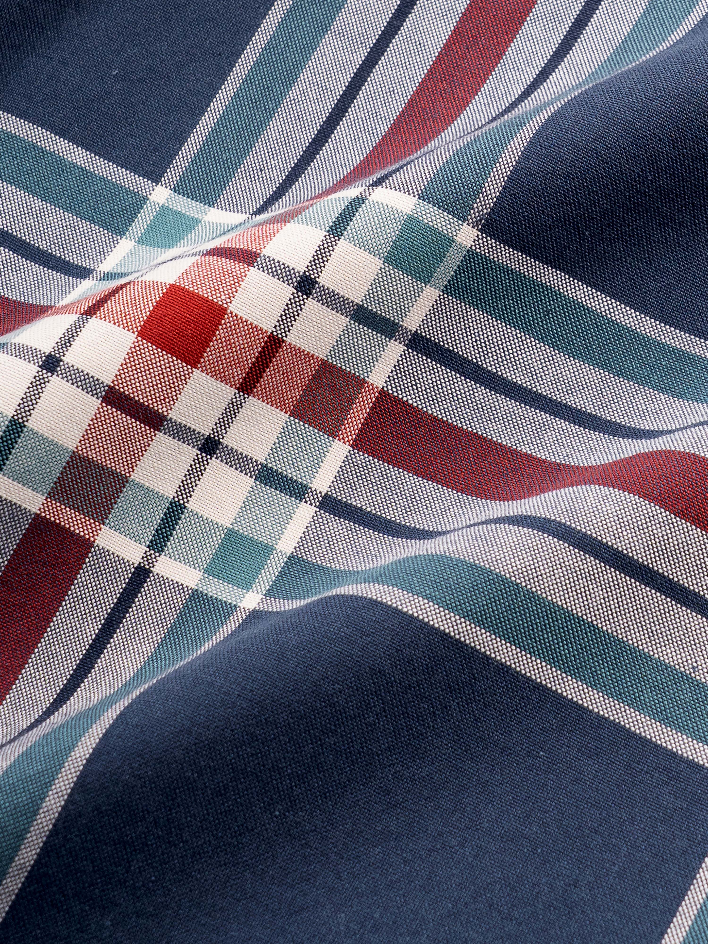 Men Navy Checked Shirt - Image 8