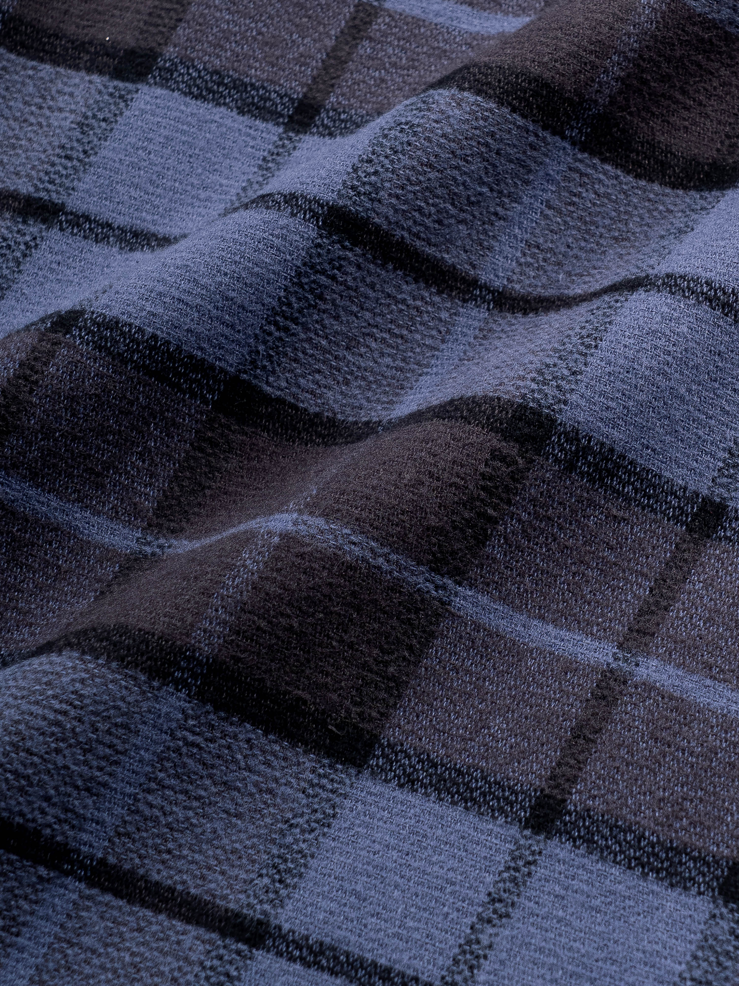 Men Navy Checked Shirt - Image 8