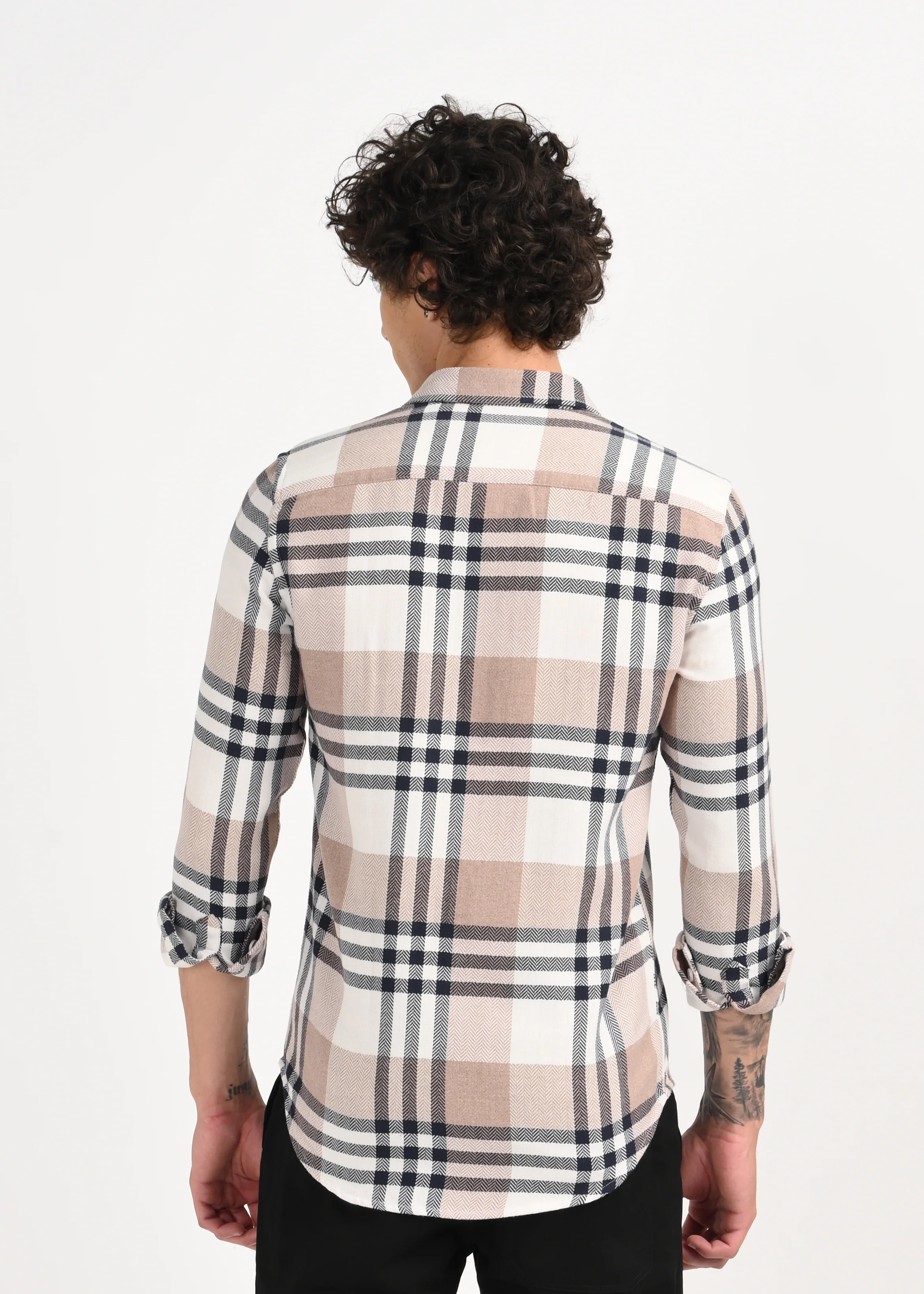Men Navy Classic Bold Checked Shirt - Image 2