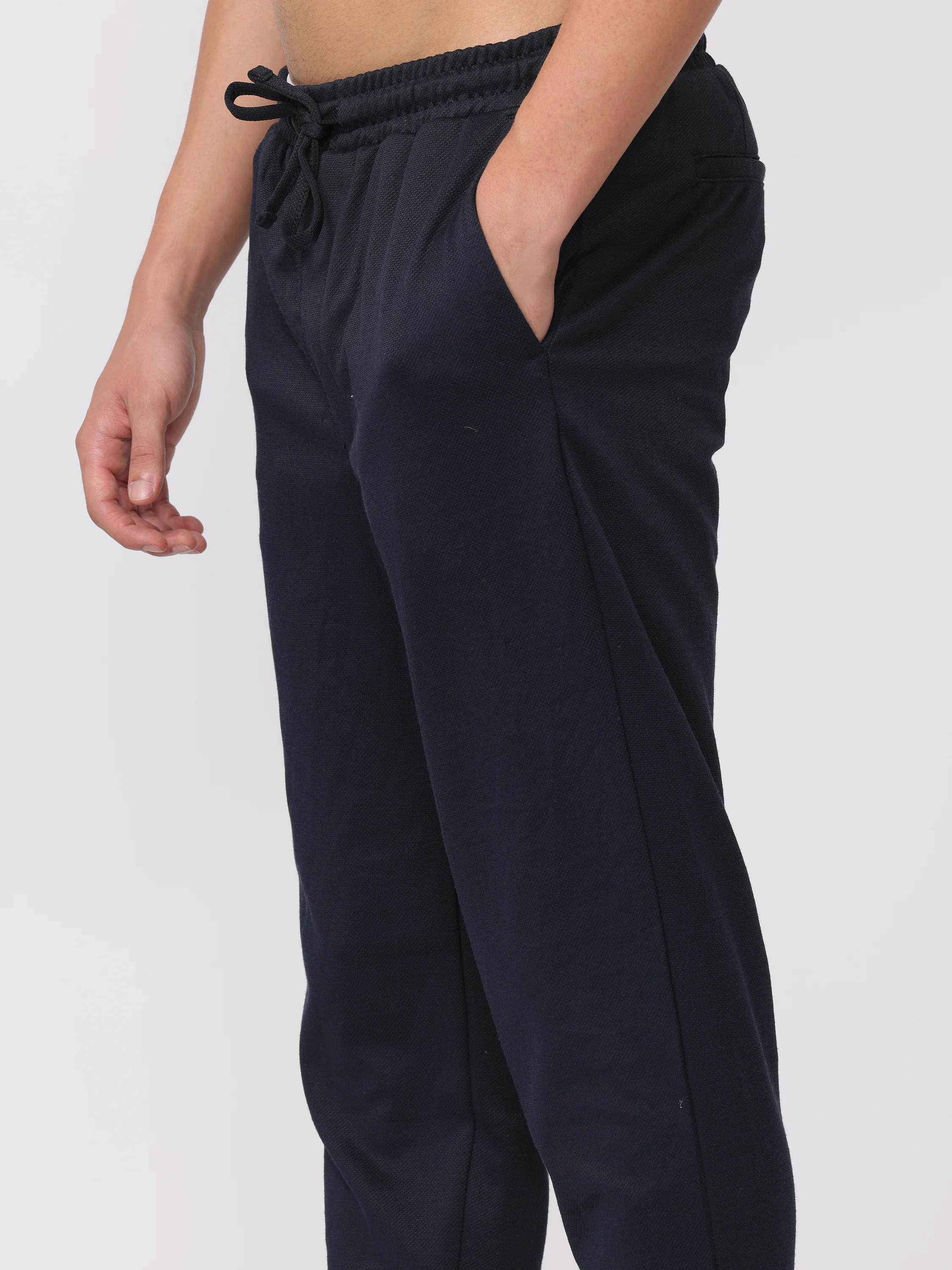 Men Navy Comfort Fit Joggers - Image 6