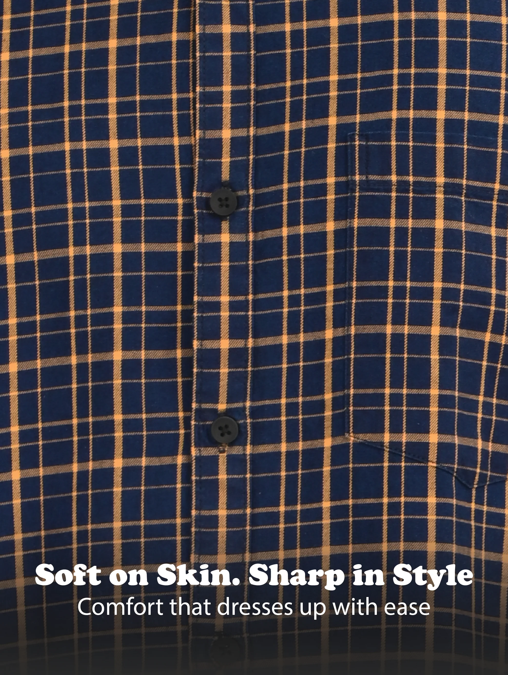 Men Navy Dyed Checked Shirt - Image 11