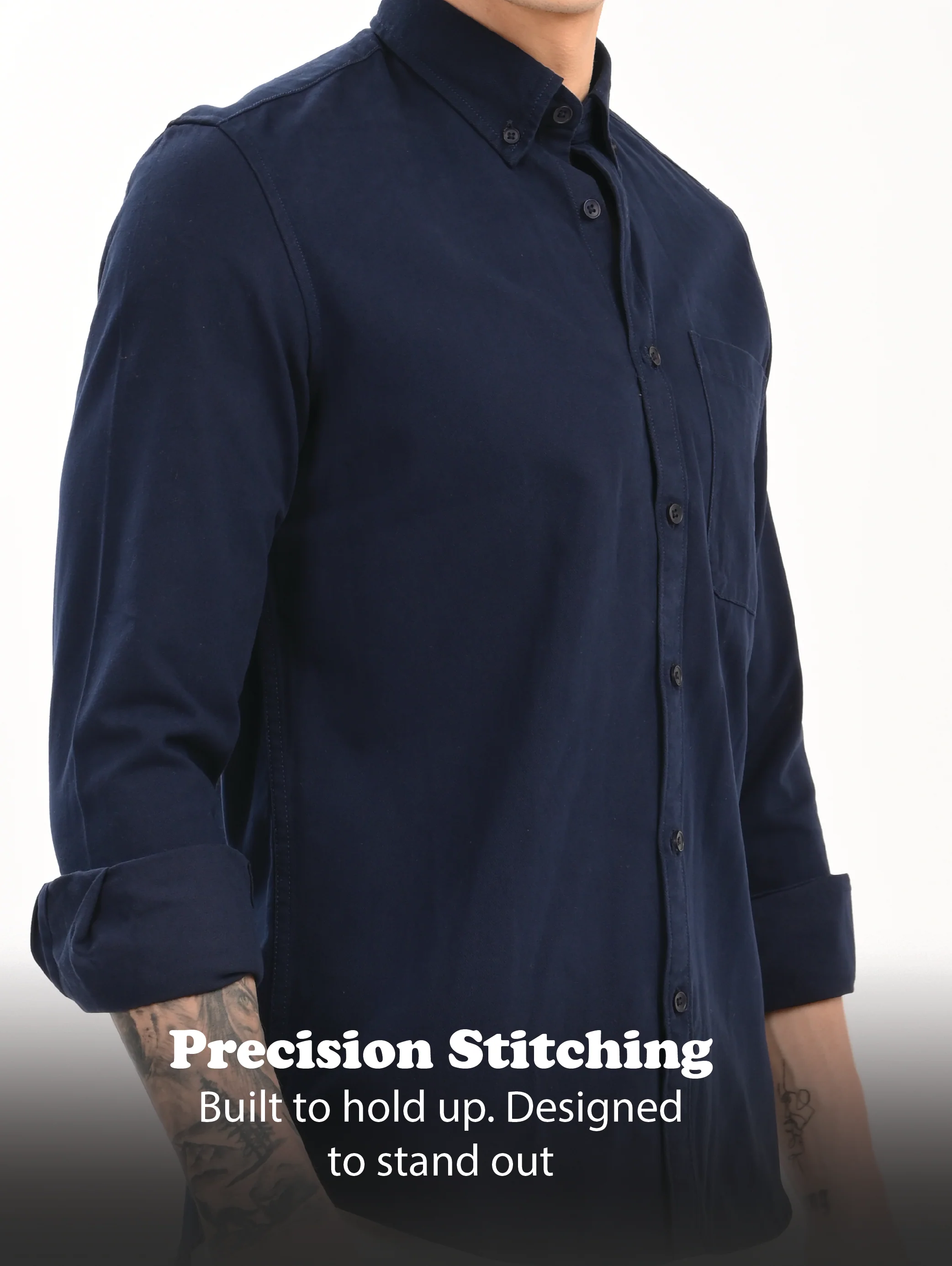 Men Navy Everyday Essential Solid Shirt - Image 12