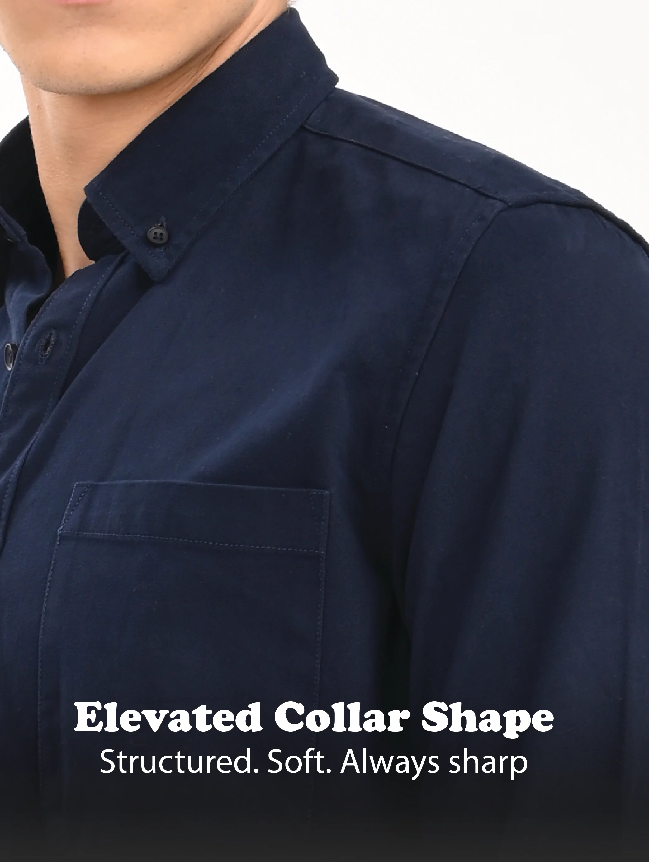 Men Navy Everyday Essential Solid Shirt - Image 13