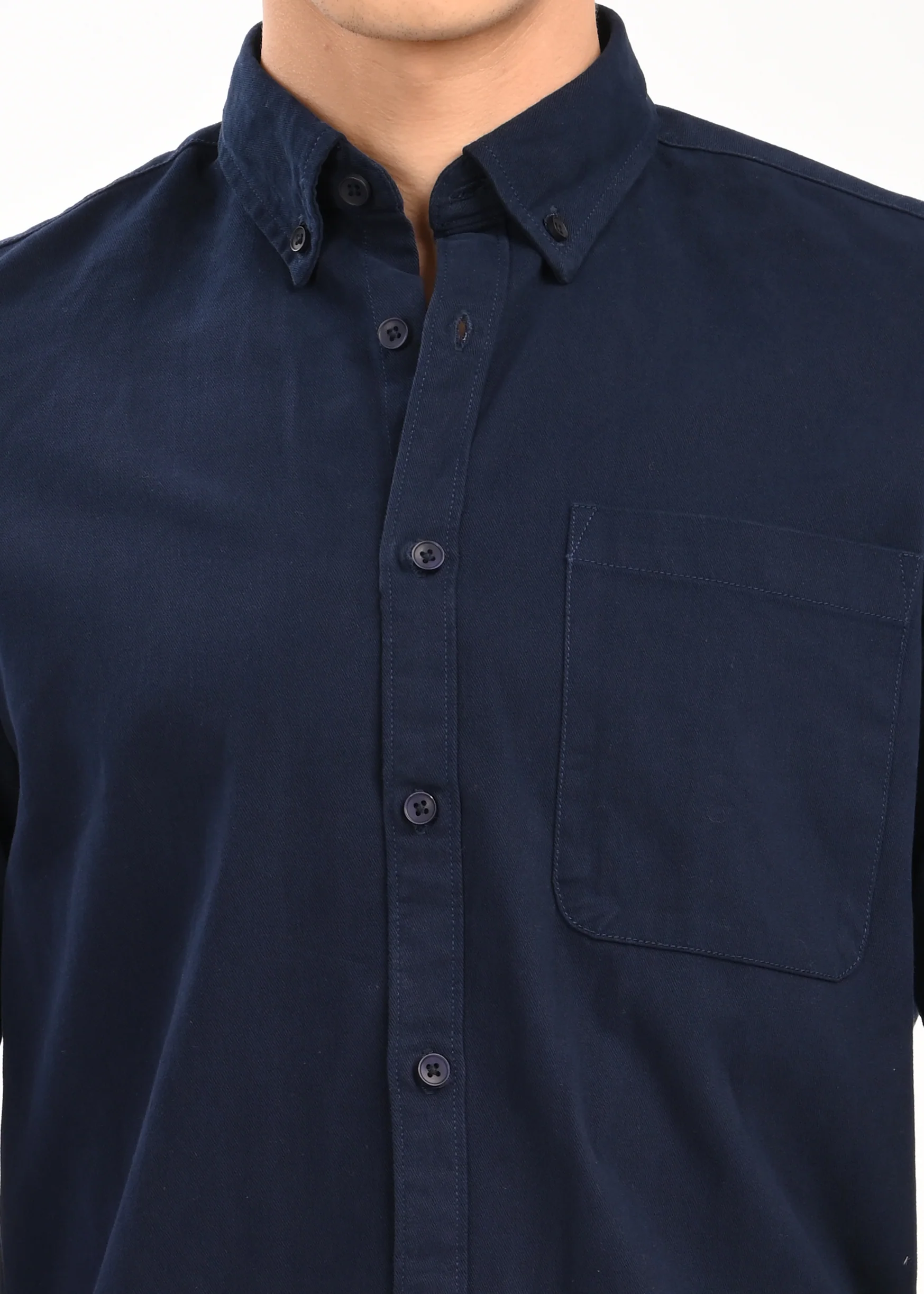 Men Navy Everyday Essential Solid Shirt - Image 7