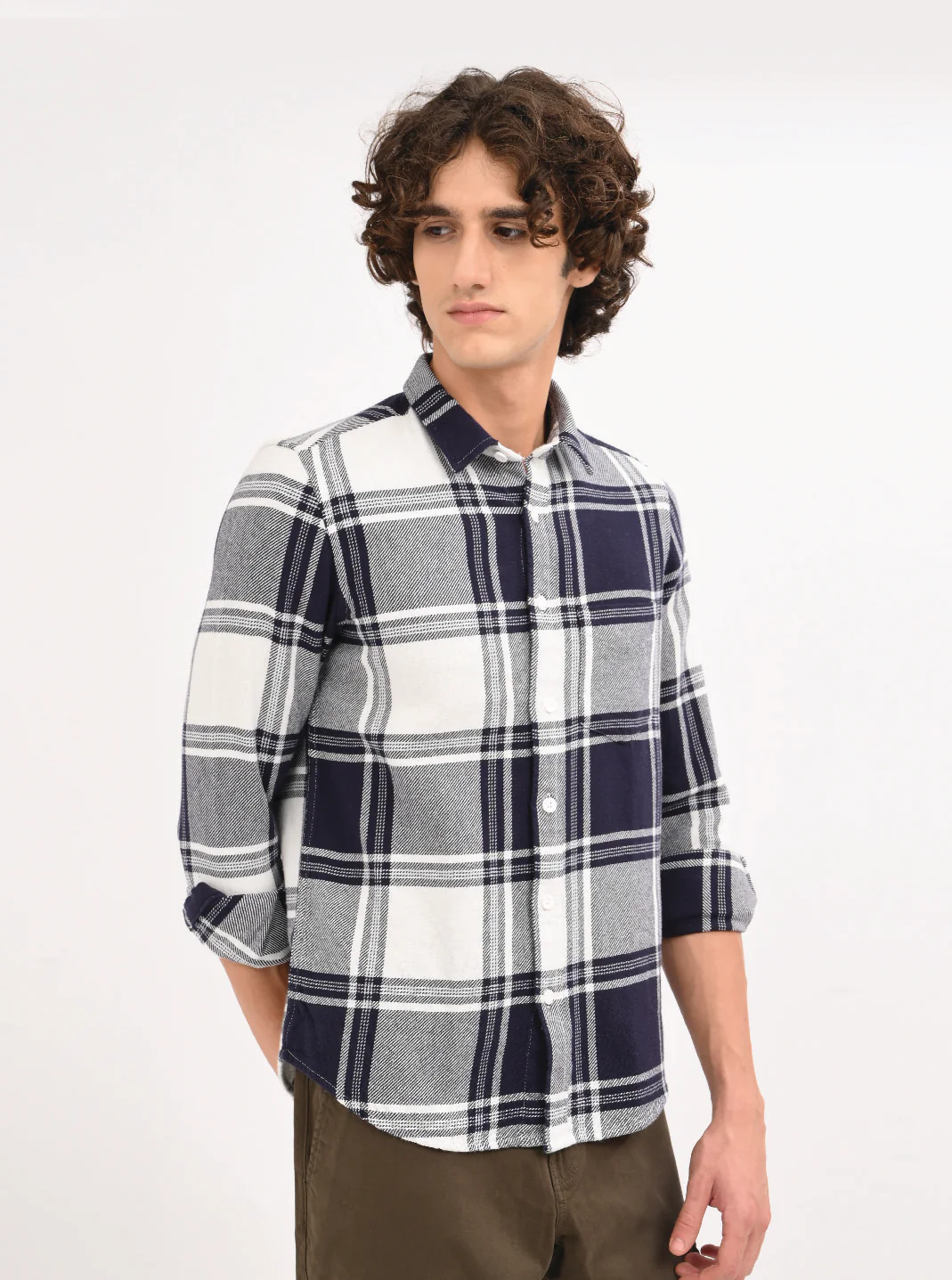Men Navy Blue Shirt