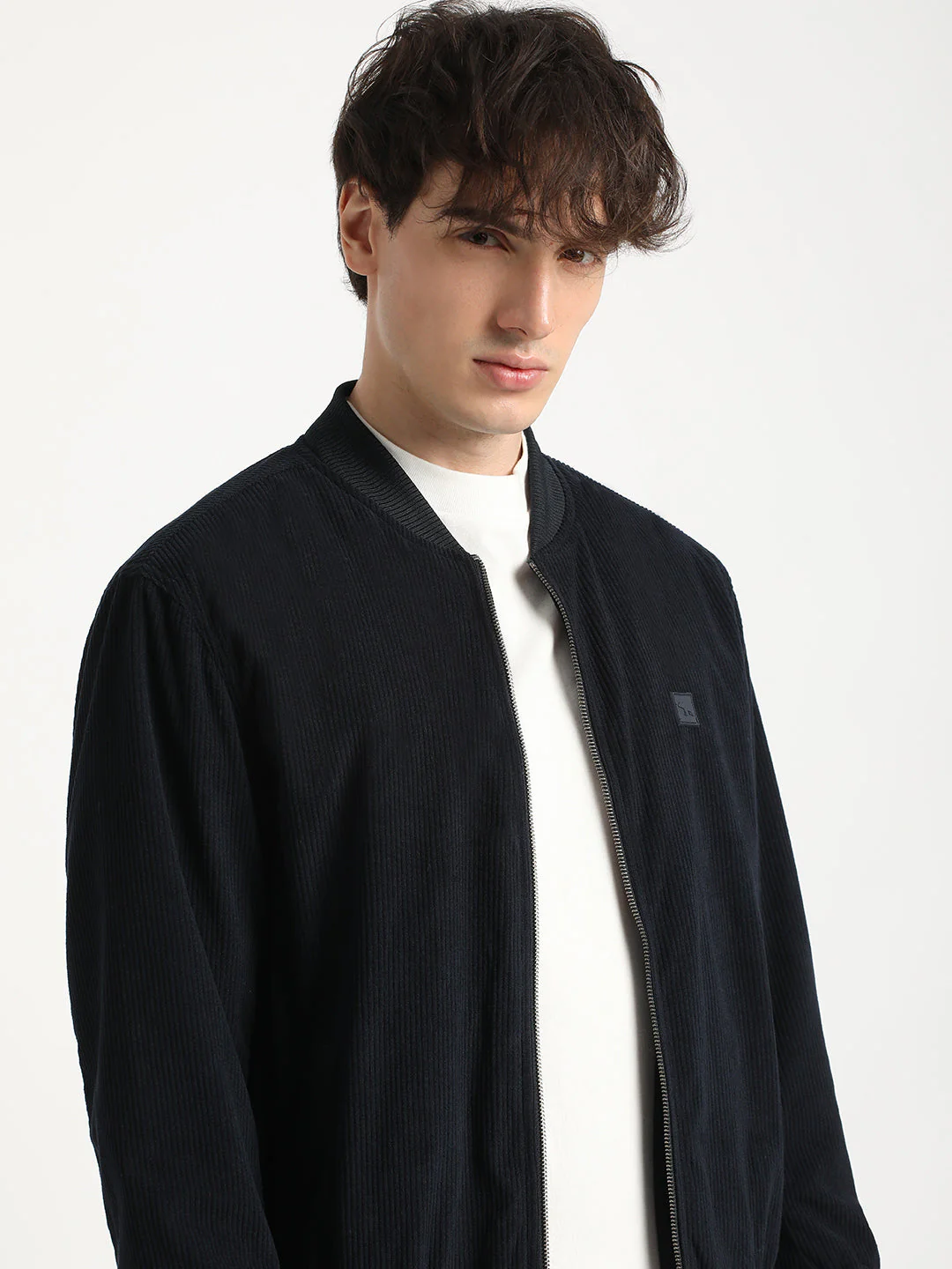 Men Navy Lightweight Bomber Jacket