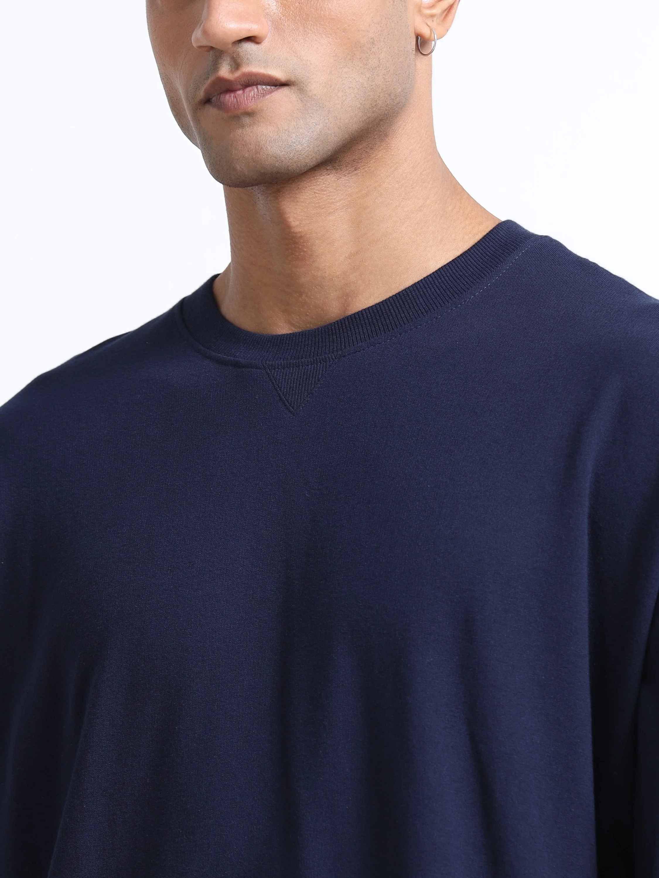 Men Navy Oversized Sweatshirt - Image 3