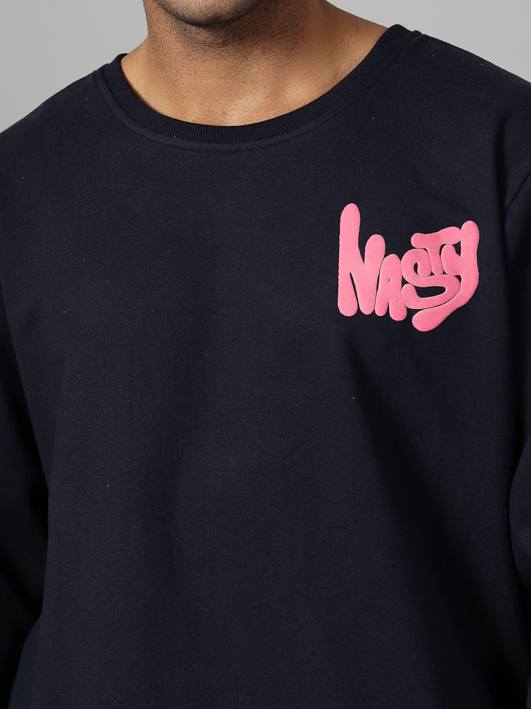 Men Navy Oversized Sweatshirt - Image 3