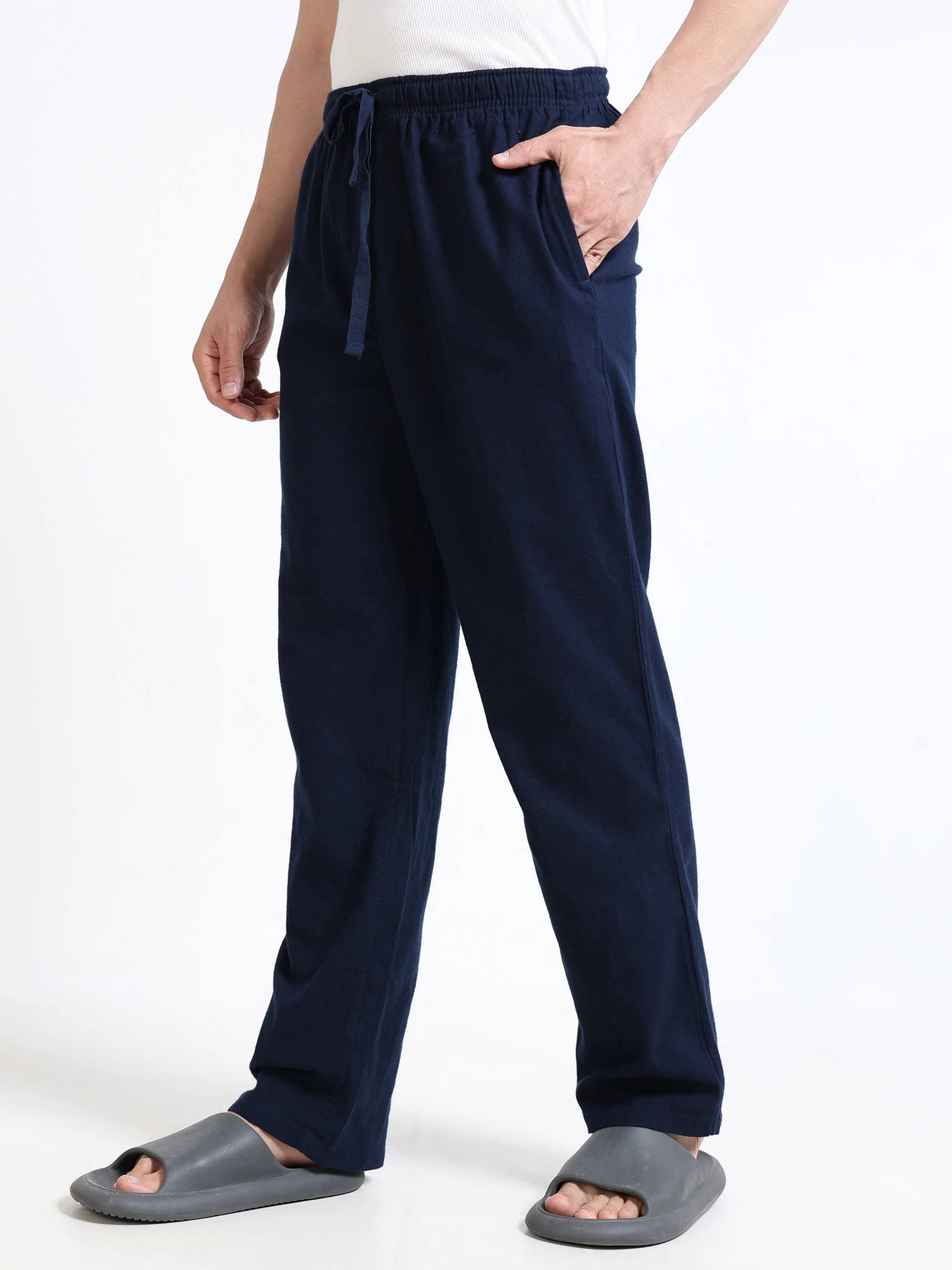 Men Navy Comfy Lounge Pants - Image 3
