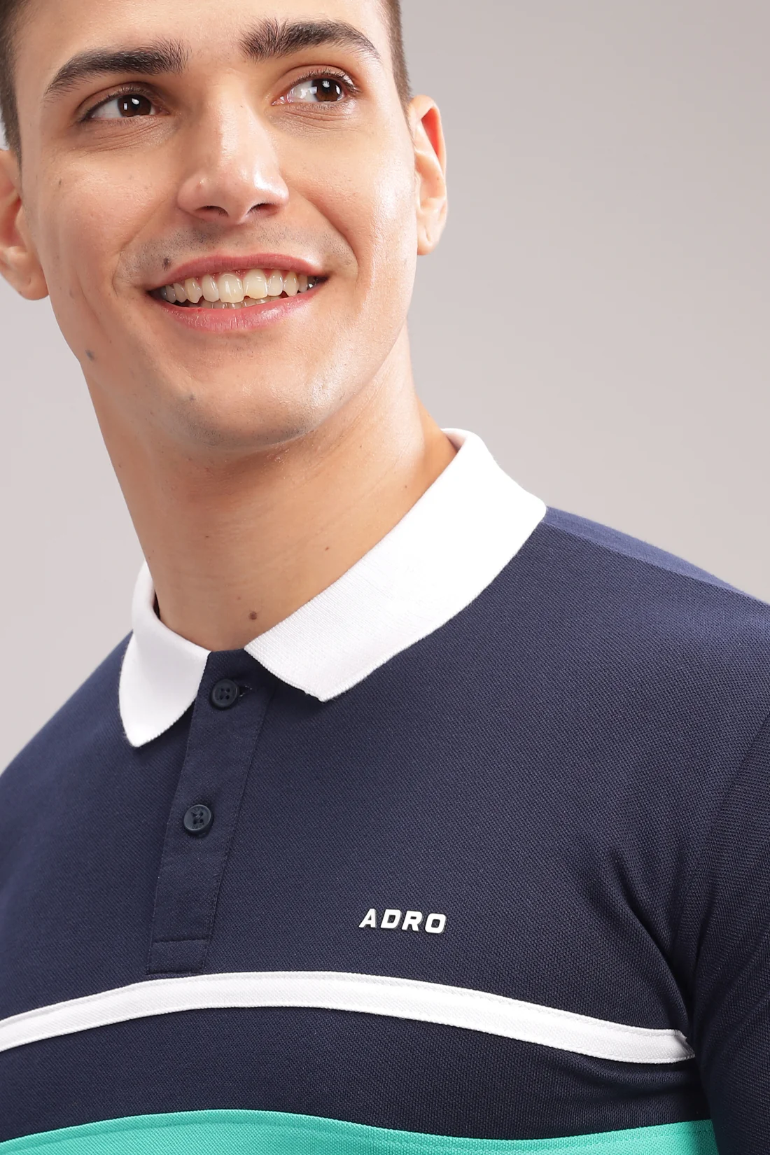 Men Navy Regular Fit Polo T-Shirt - Image 4