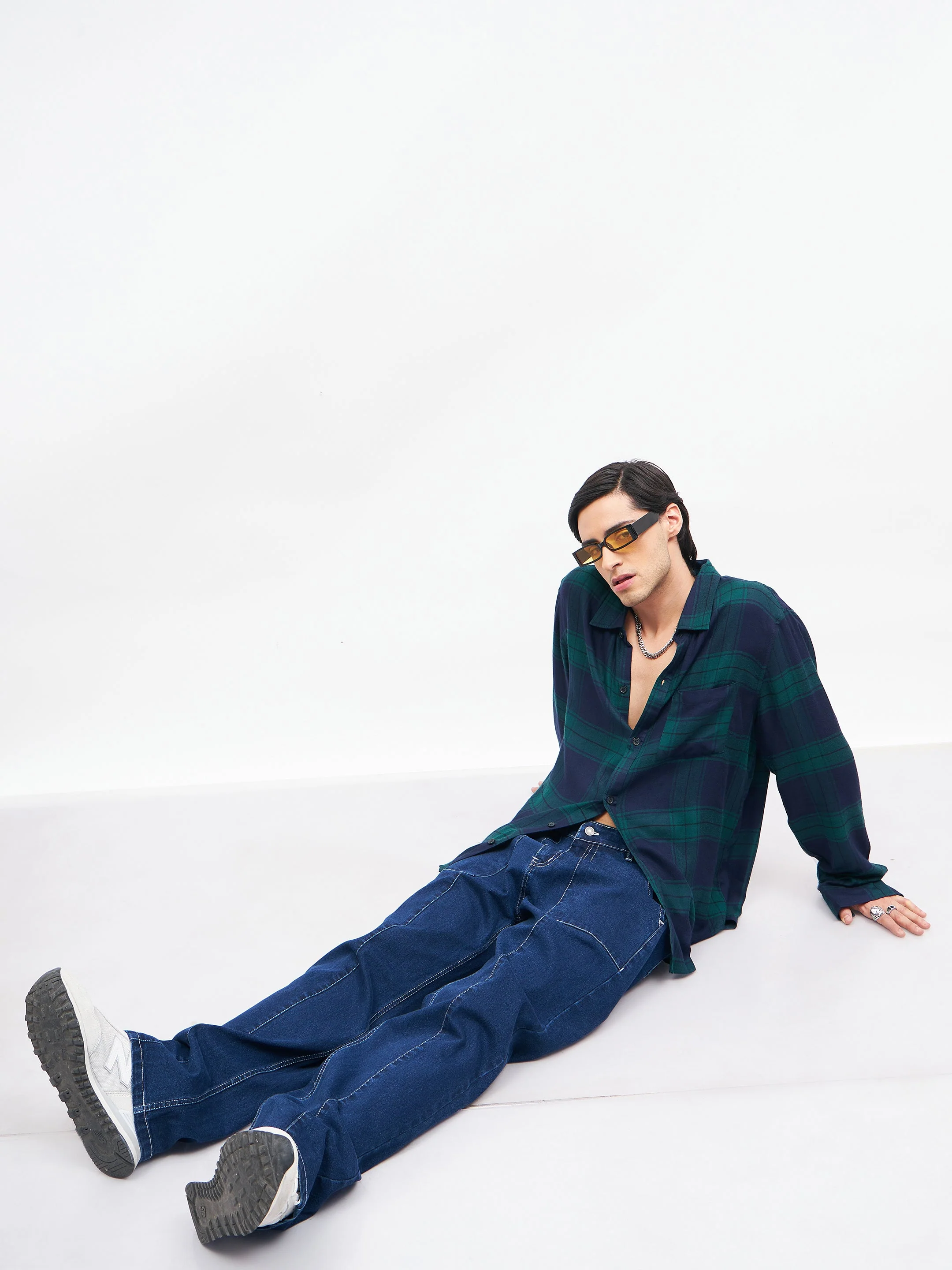 Men Navy Relax Fit Jeans - Image 6