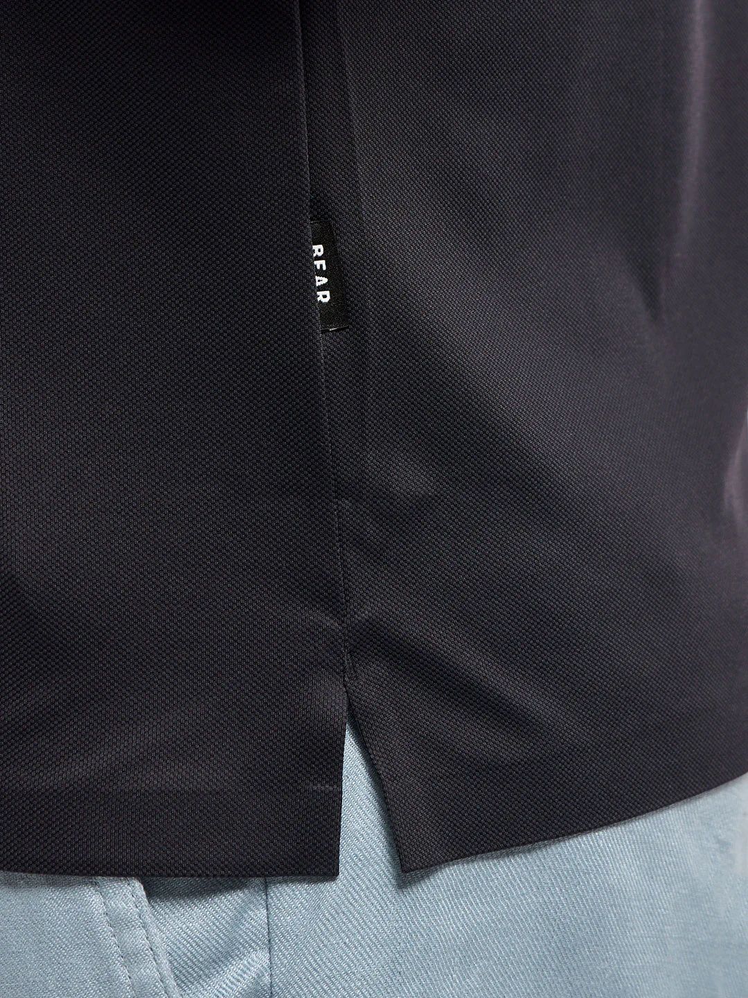 Men Navy Solid Regular Fit Polo T-shirt - Image 6