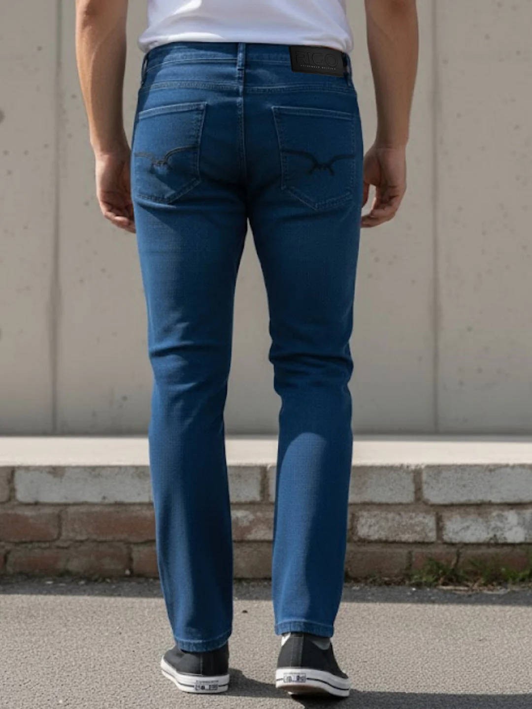 Men Navy Stretchable Jeans - Image 2