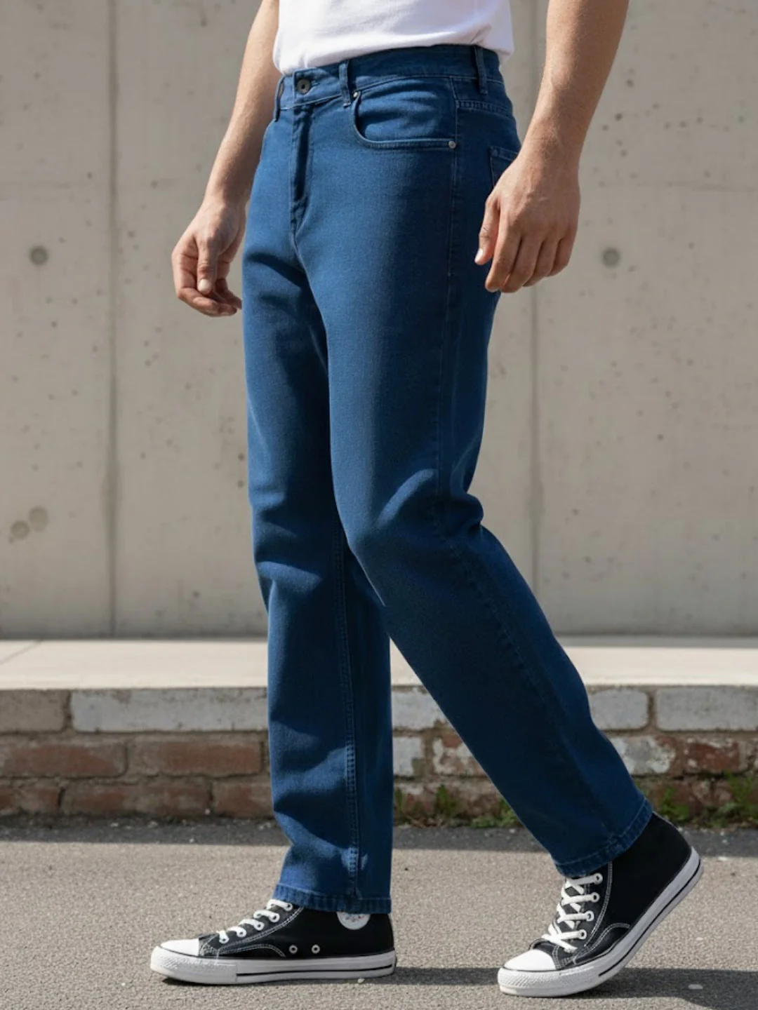 Men Navy Stretchable Jeans - Image 4