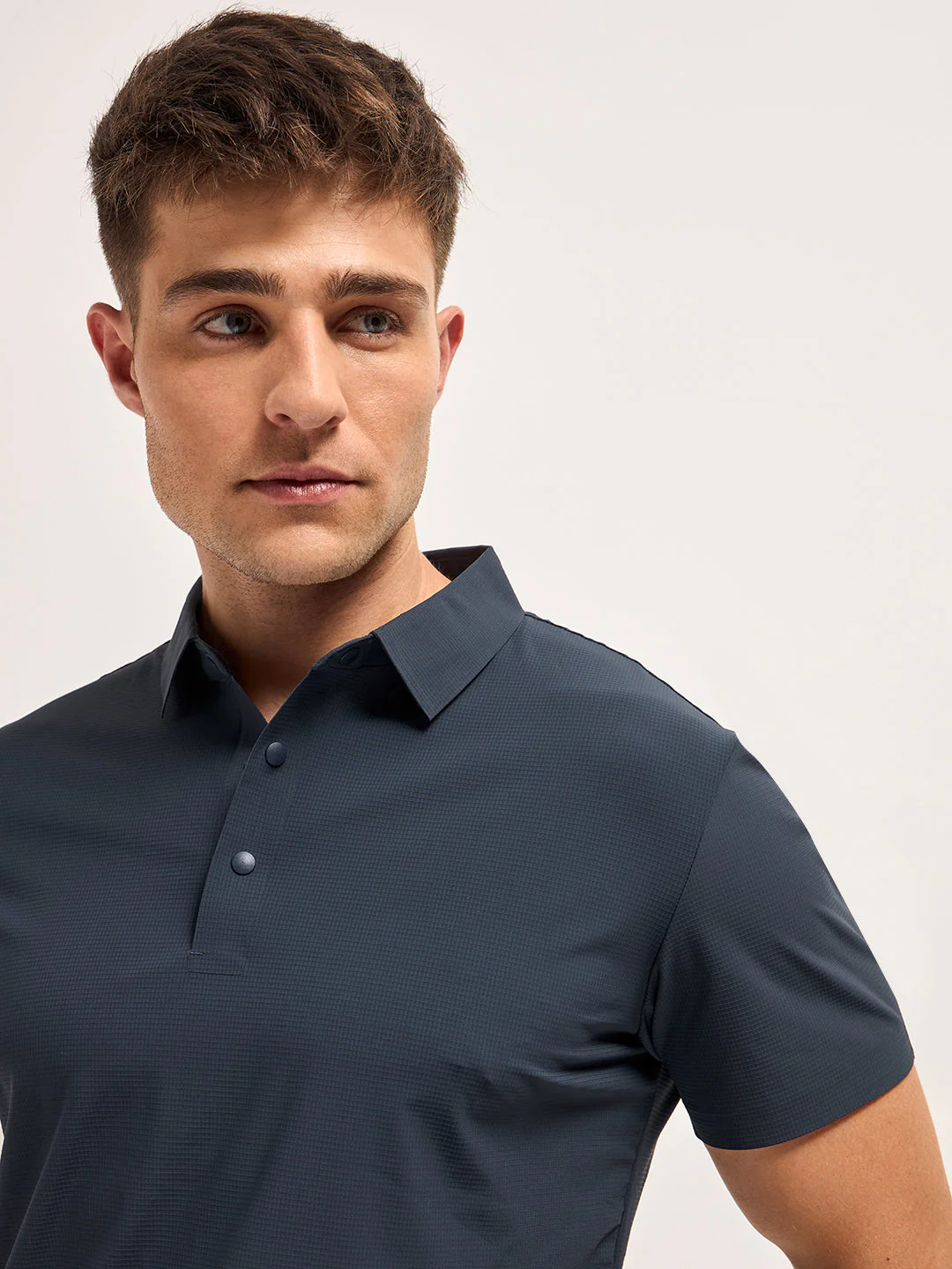 Men Nay Self Design Slim Fit Polo T-shirt - Image 5