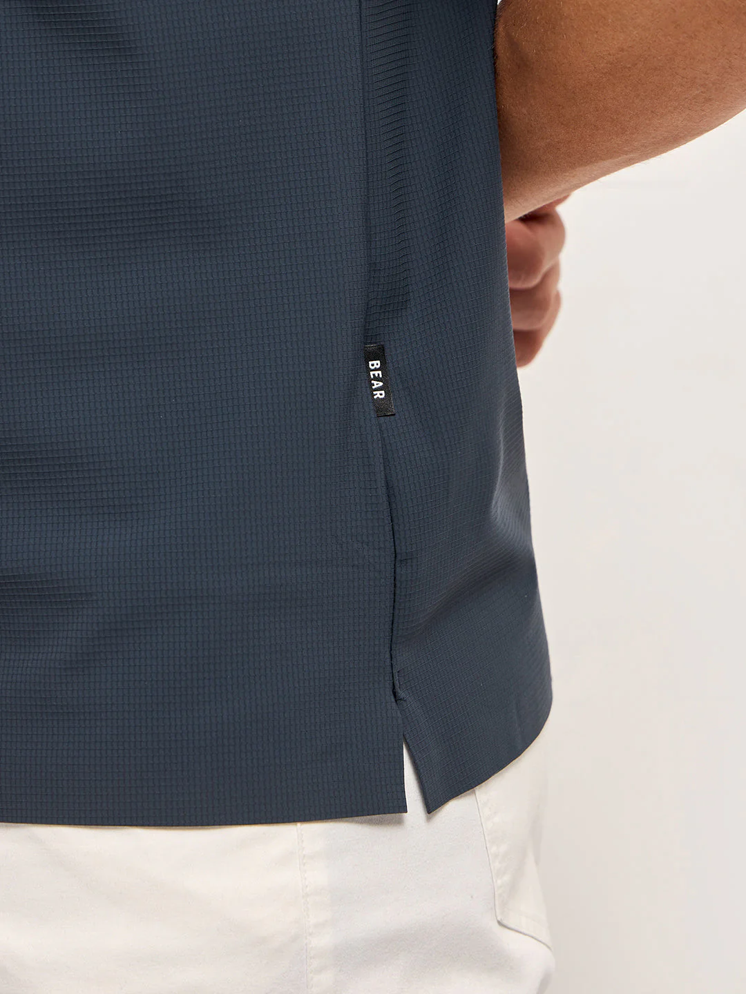 Men Nay Self Design Slim Fit Polo T-shirt - Image 6