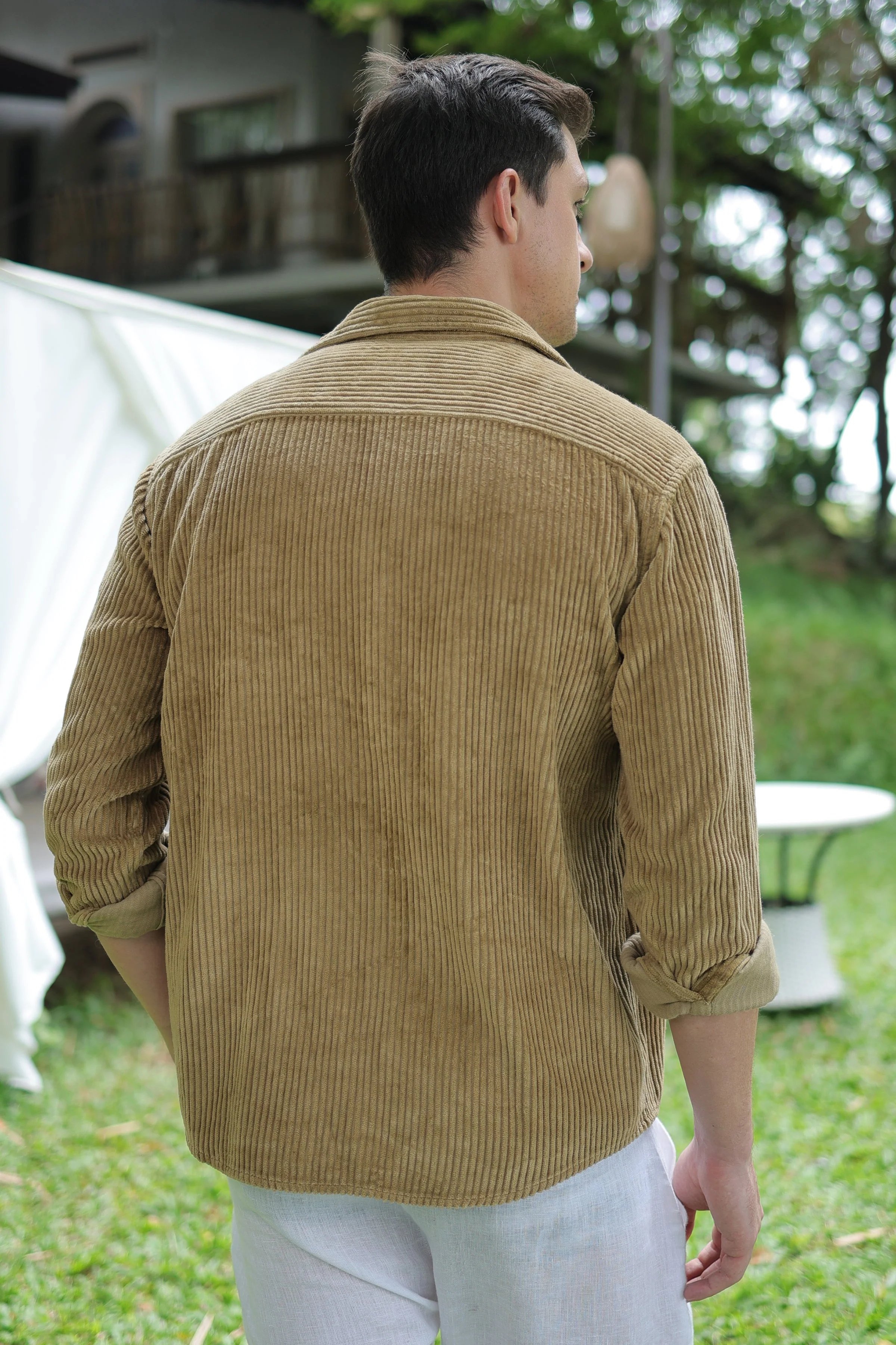 Men Nicholas Corduroy Shirt Mustard Style - Image 2
