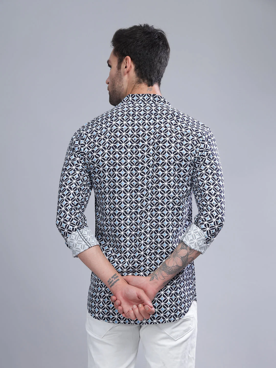 Men Nome Blue Rayon Shirt - Image 3