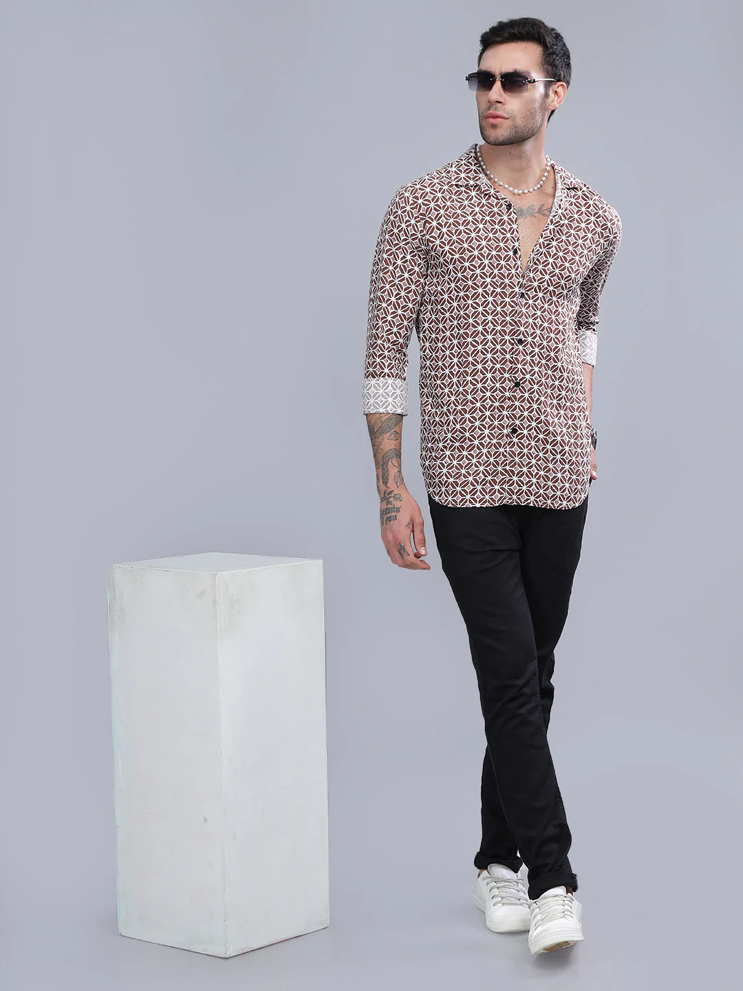 Men Nome Green Rayon Shirt - Image 6