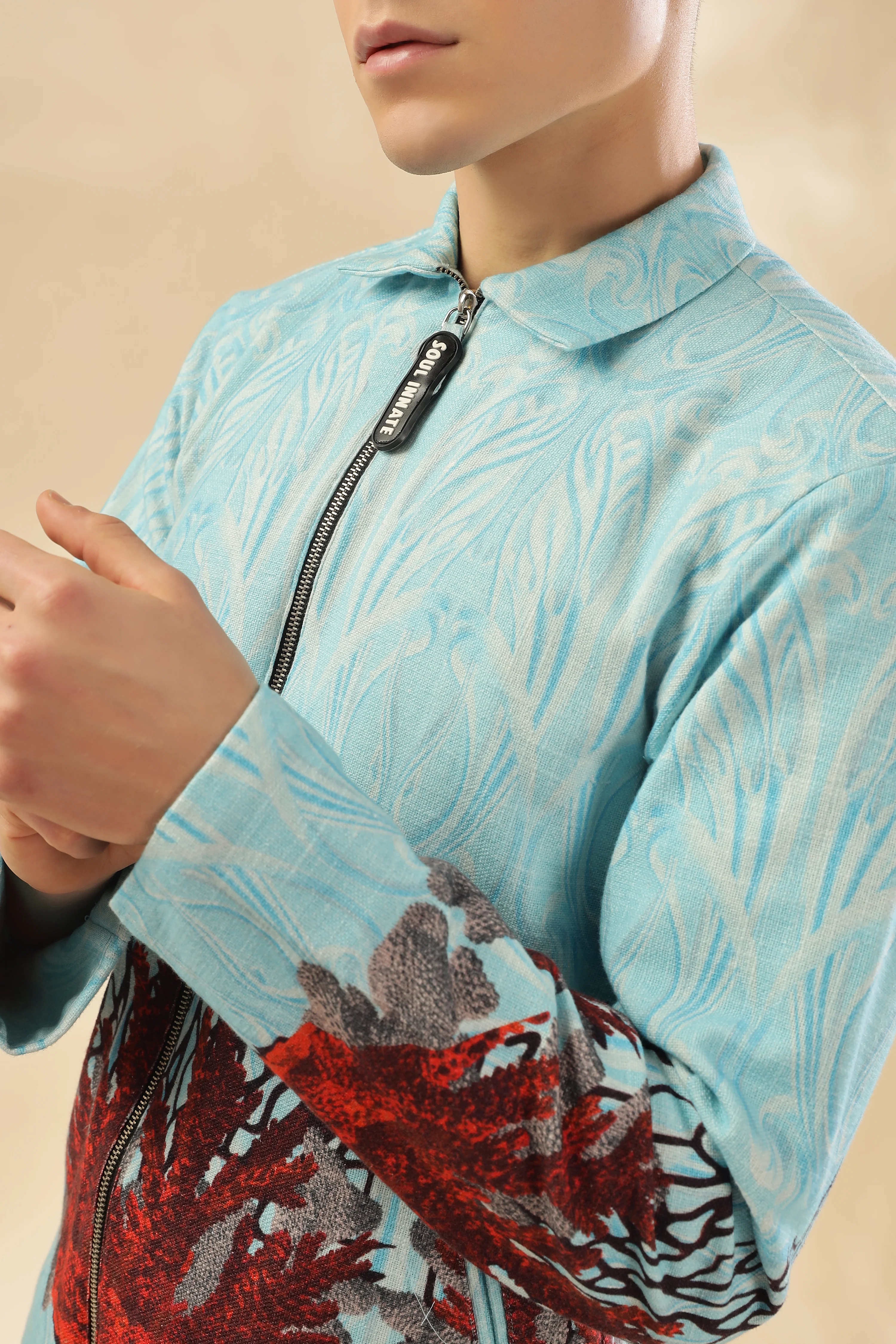 Men 100% Hemp Ocean Bloom Jacket - Image 10