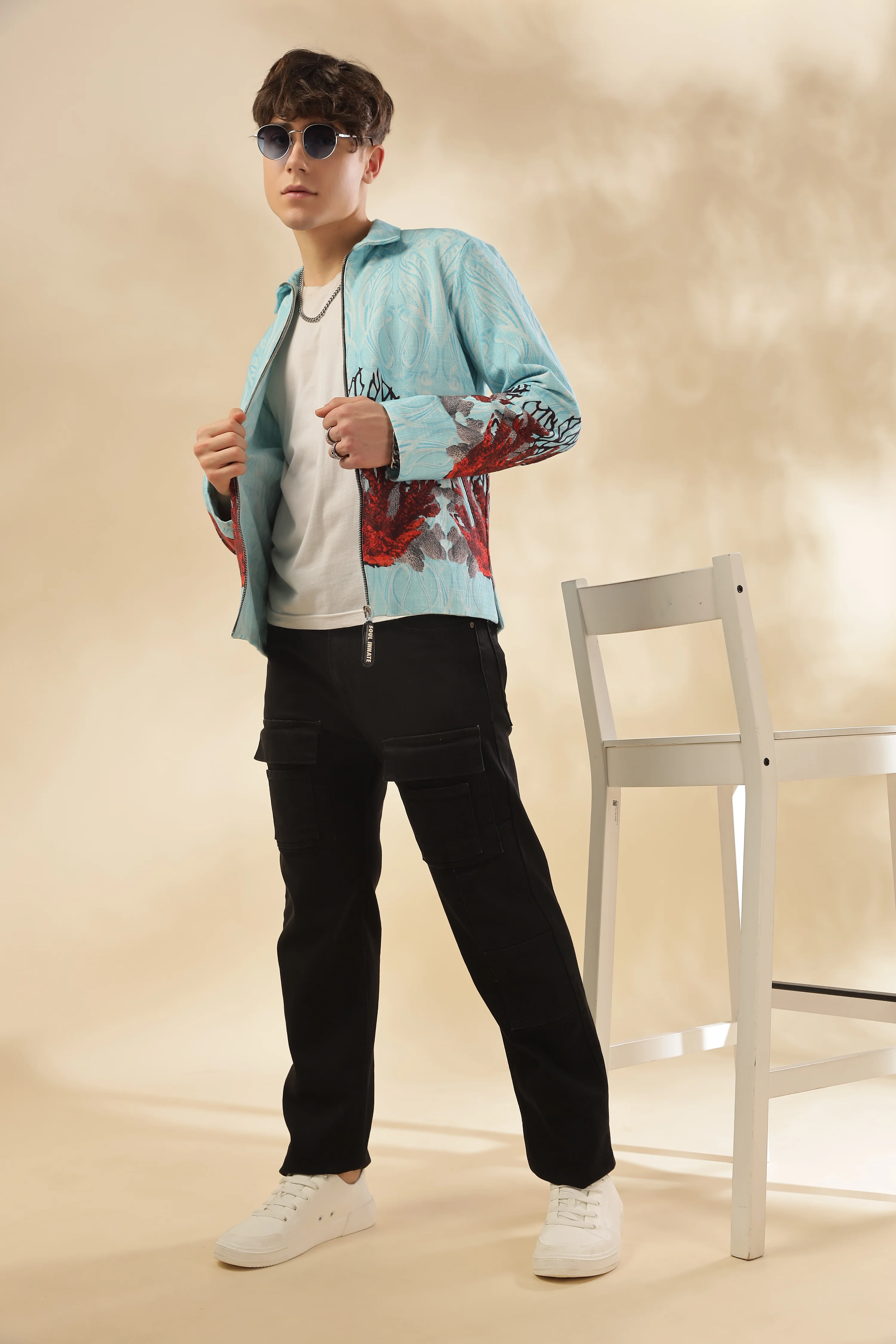 Men 100% Hemp Ocean Bloom Jacket - Image 4
