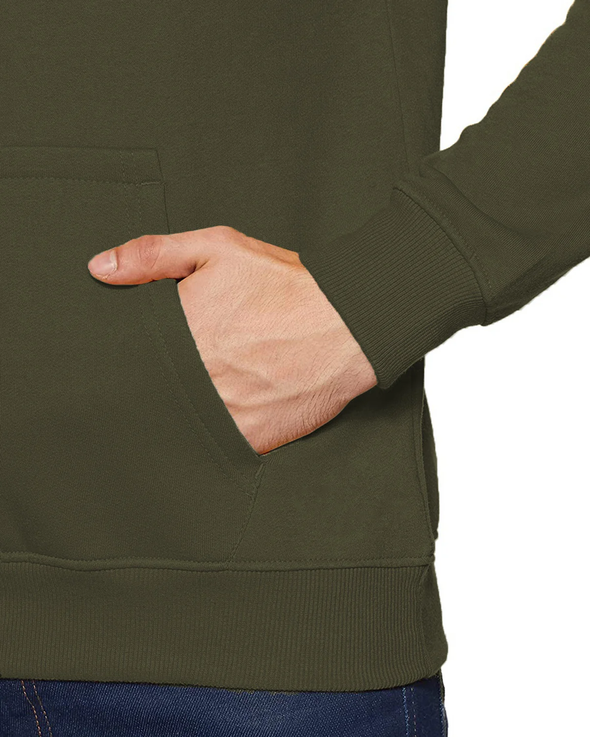Men Olive Anime Hoodies - Image 6