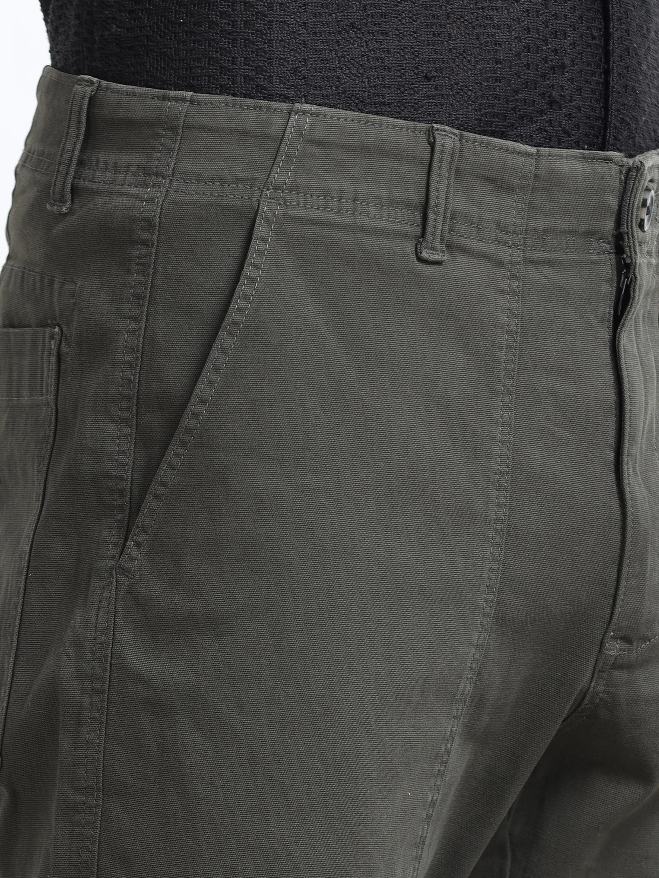 Men Olive Carpenter Cargo Pants - Image 5
