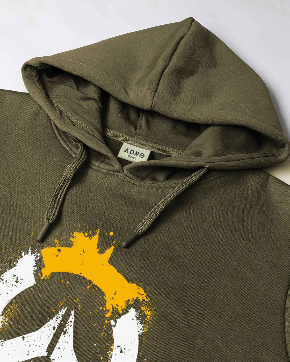 Men Olive Long Lasting Printed Hoodie - Image 2