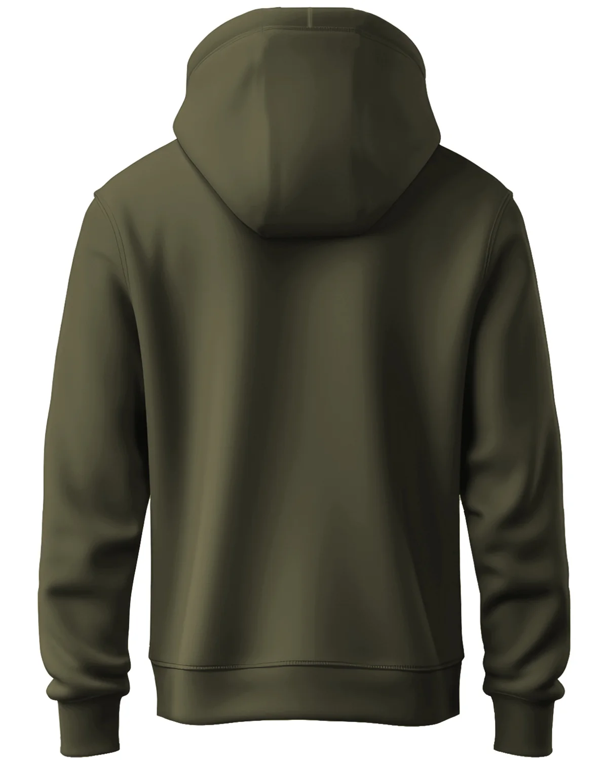 Men Olive Long Lasting Printed Hoodie - Image 4