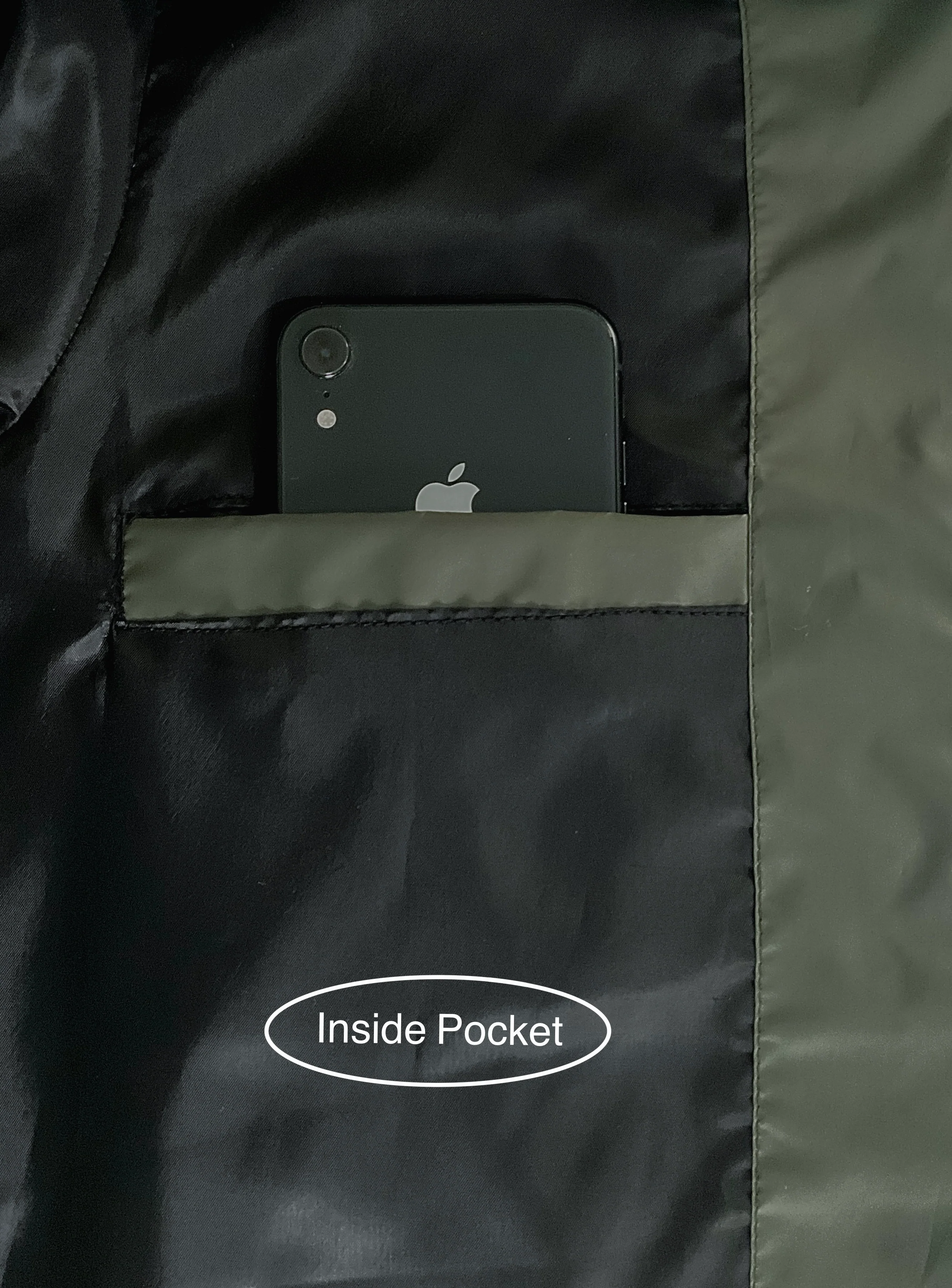 Men Olive Polyester Winter Jacket - Image 8