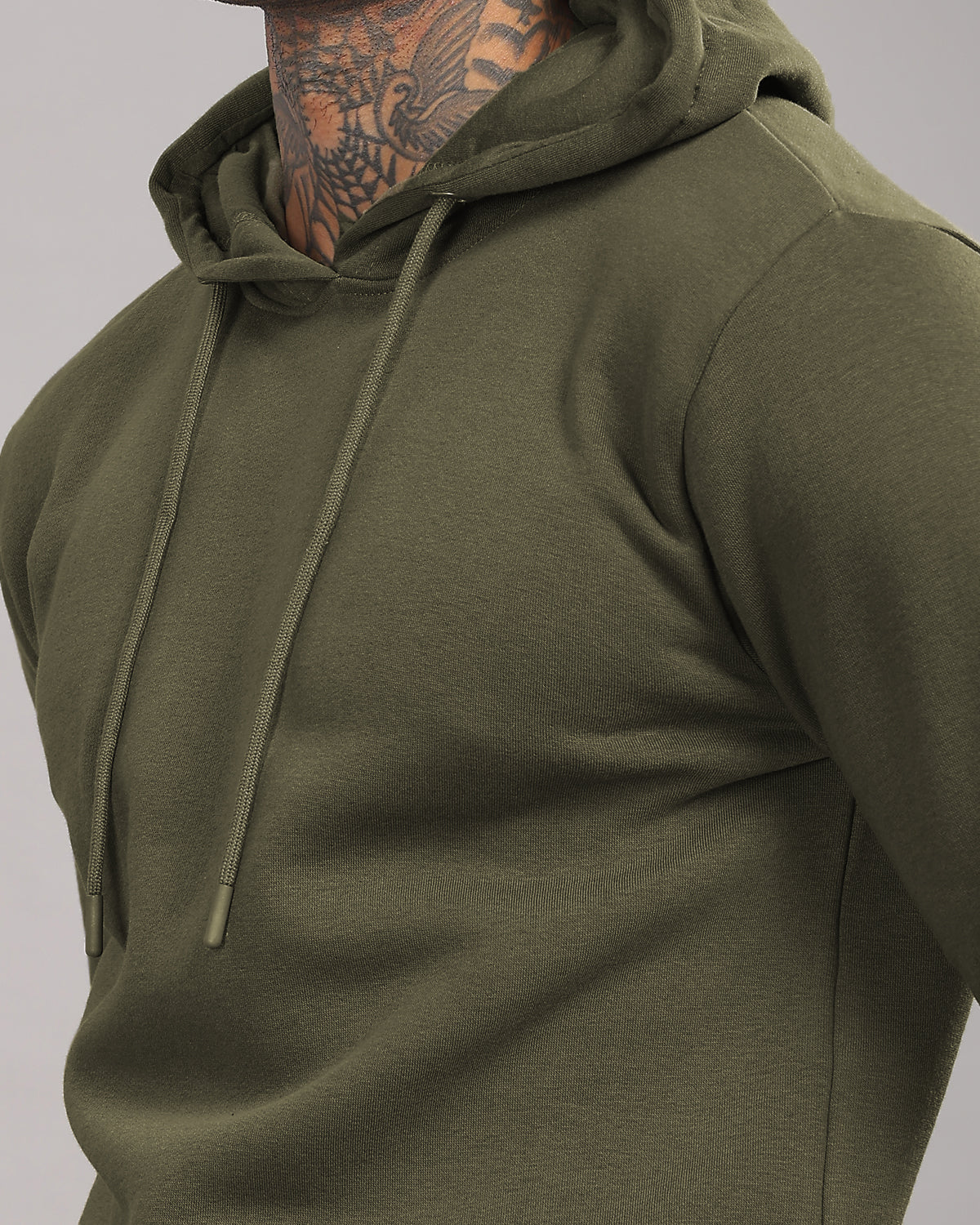 Men Olive Printed Hoodie - Image 4