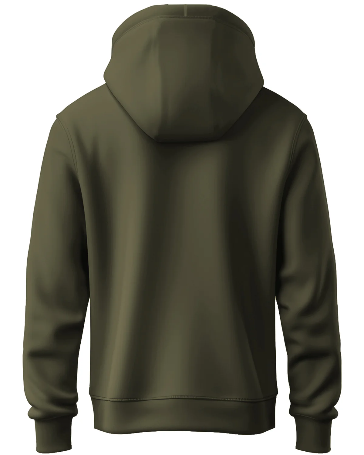 Men Olive Printed Hoodie - Image 6