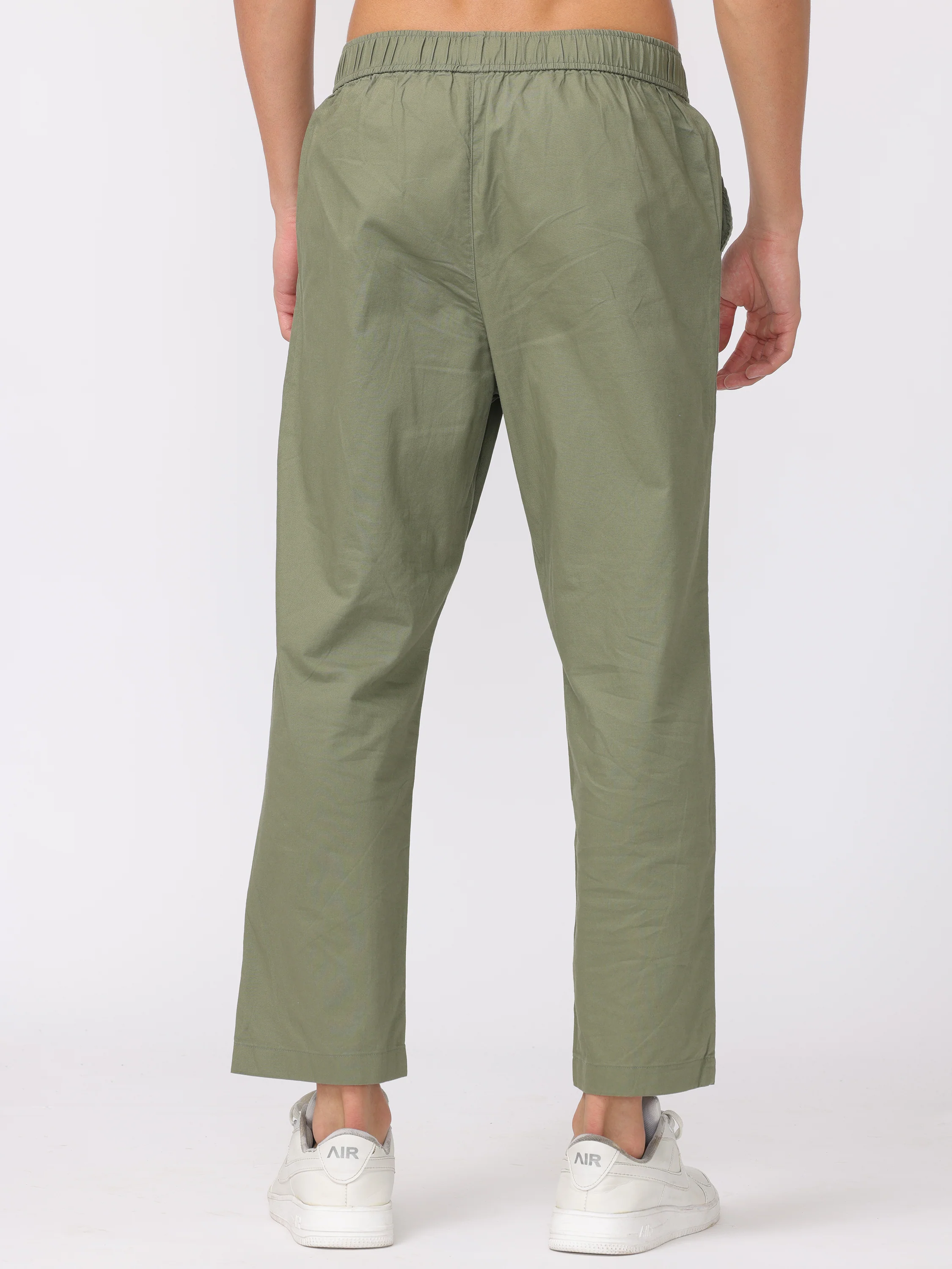 Men Olive Regular Fit Jogger Pants - Image 4