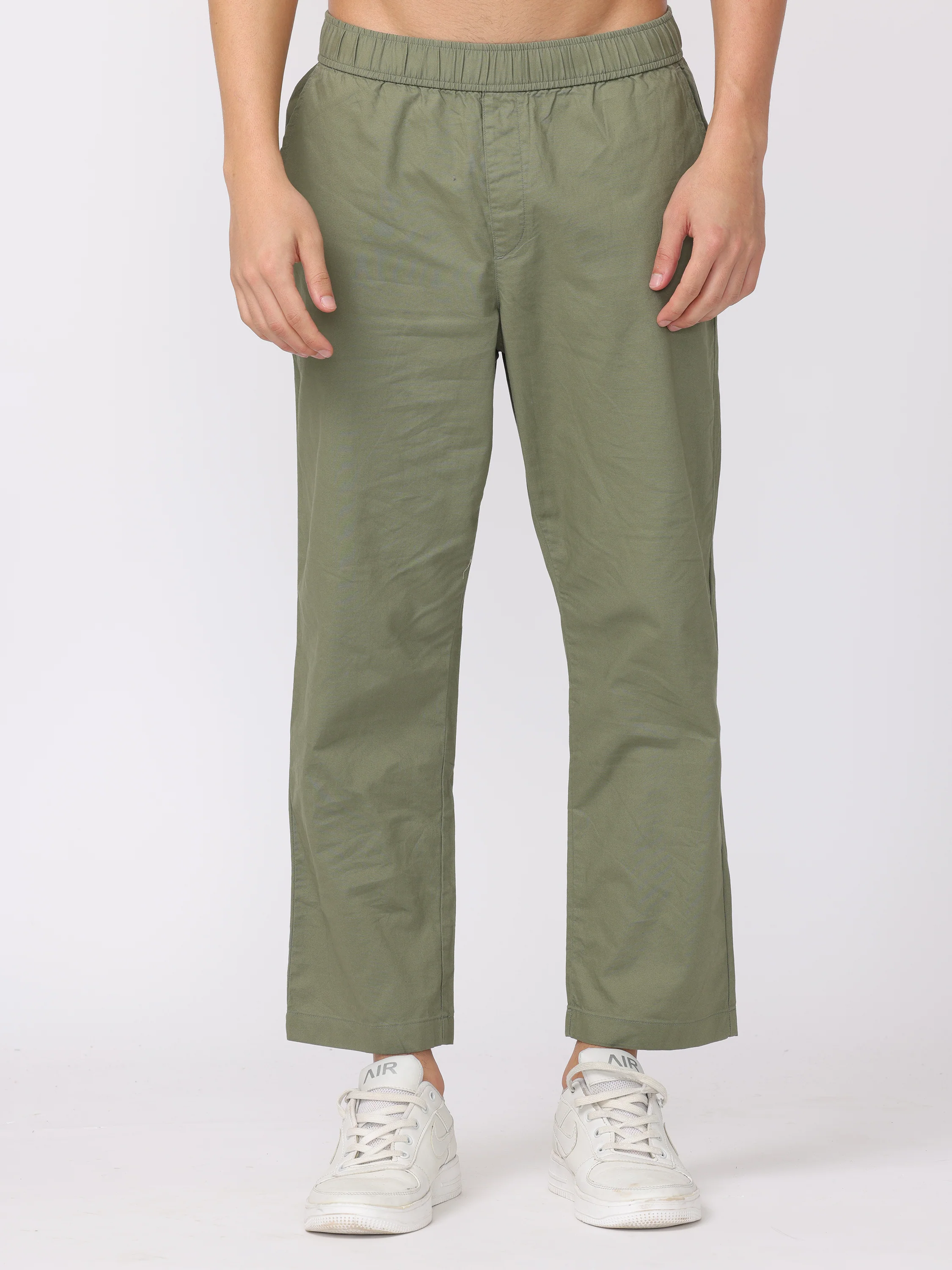 Men Olive Regular Fit Jogger Pants - Image 6