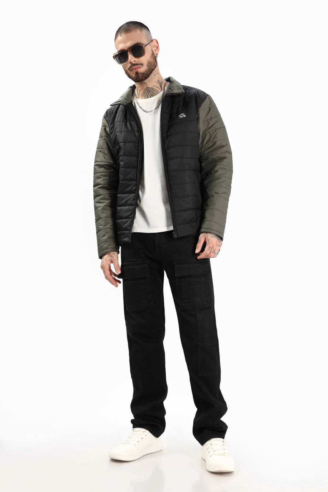 Men Olive Winter Ready Bomber Jacket - Image 3