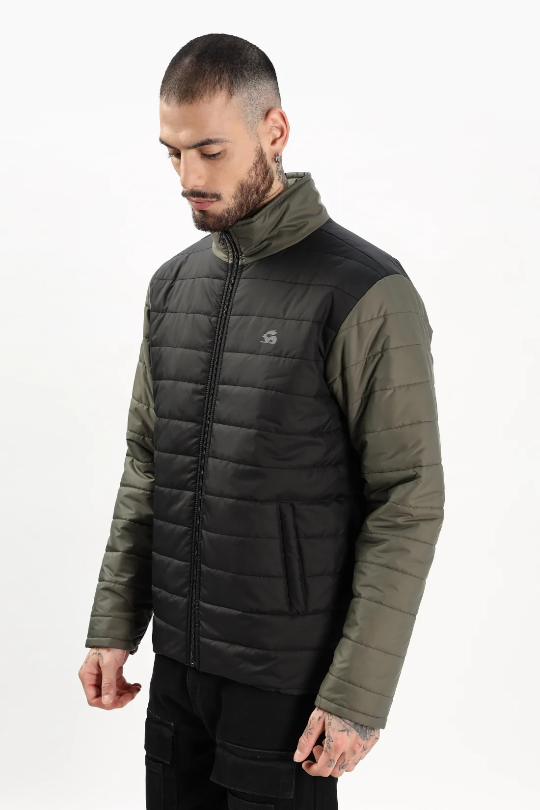 Men Olive Winter Ready Bomber Jacket - Image 5