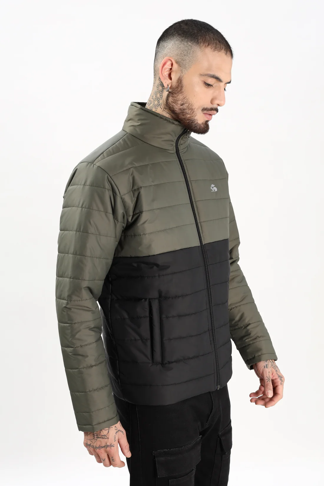 Men Olive  Winter Ready Bomber Jacket - Image 4