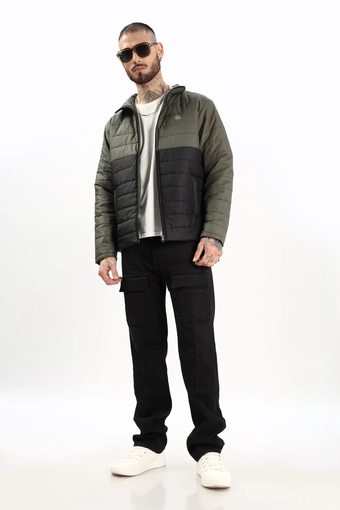 Men Olive  Winter Ready Bomber Jacket - Image 6