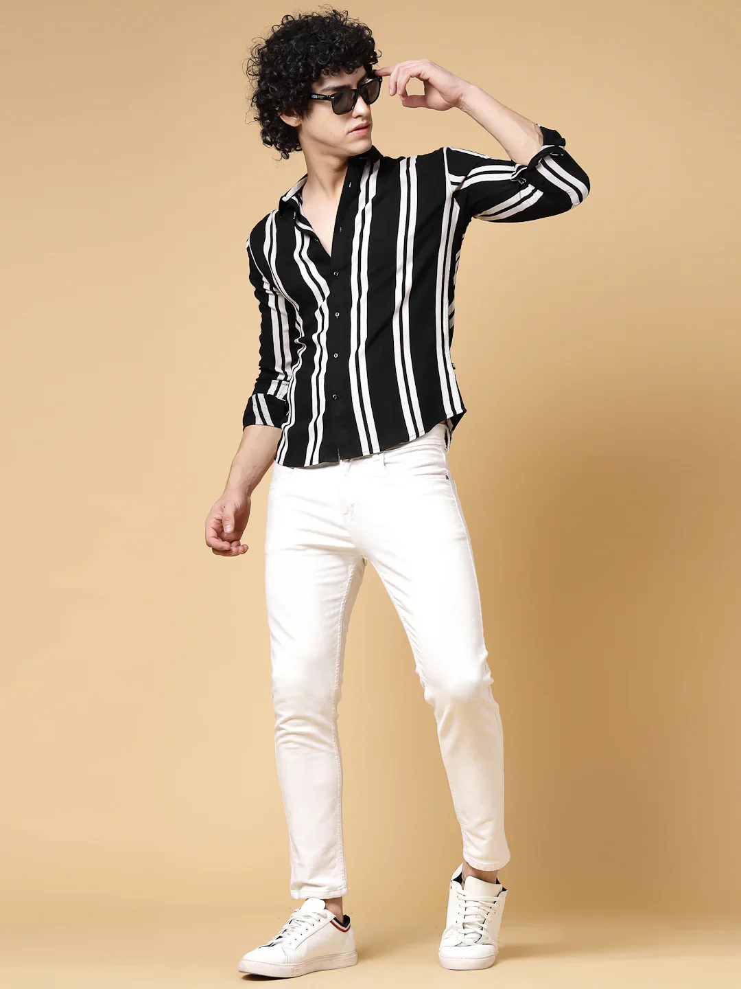 Men Onyx Striped Shirt - Image 5