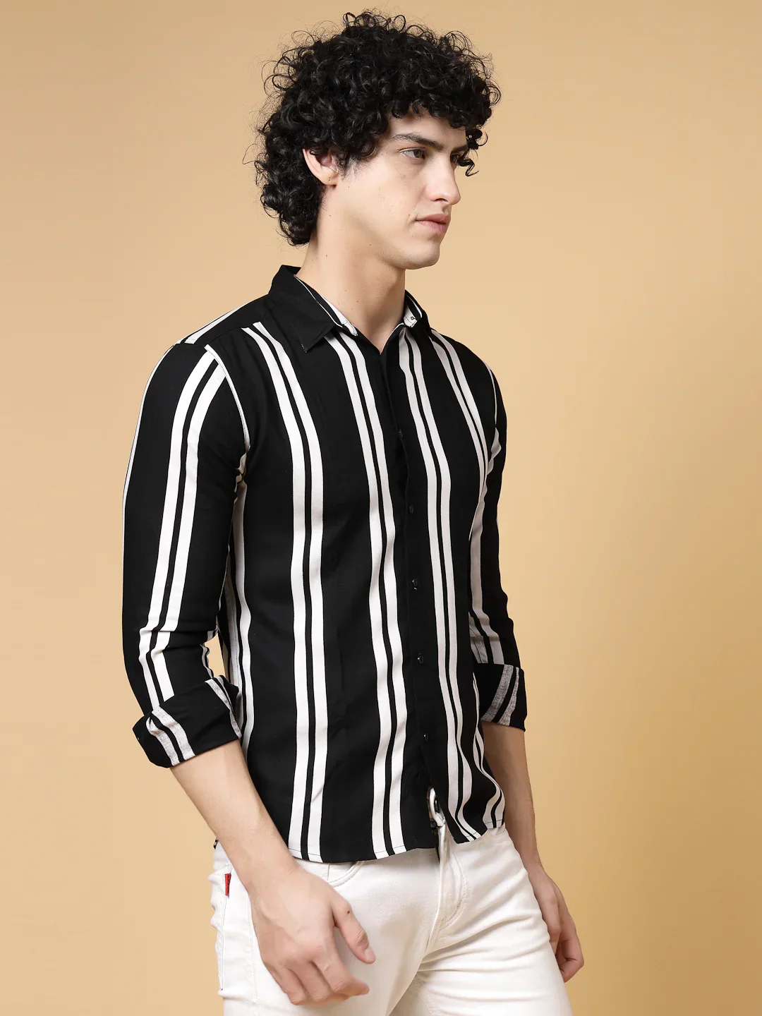 Men Onyx Striped Shirt - Image 6