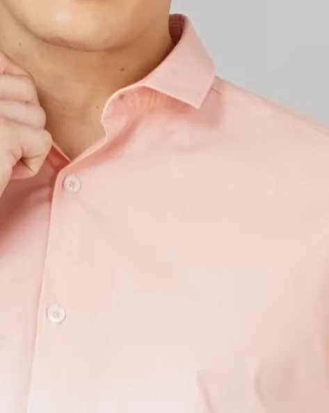 Men Orange Ombre Dyed Shirt - Image 3