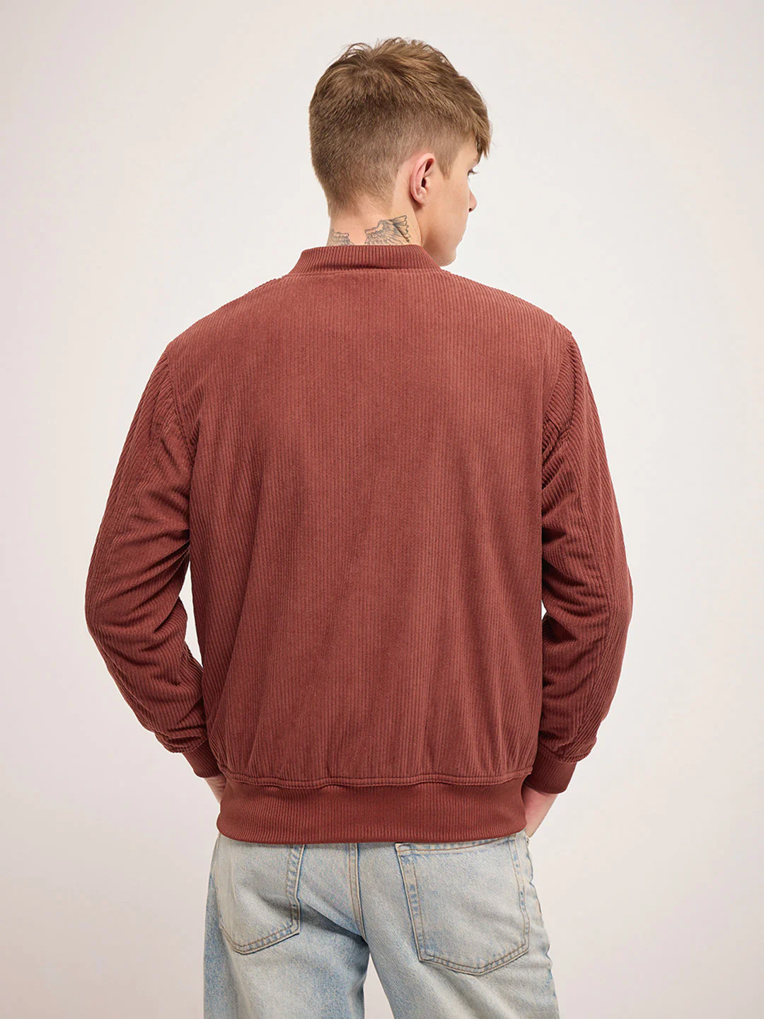 Men Orange Regular Fit Casual Jacket - Image 2