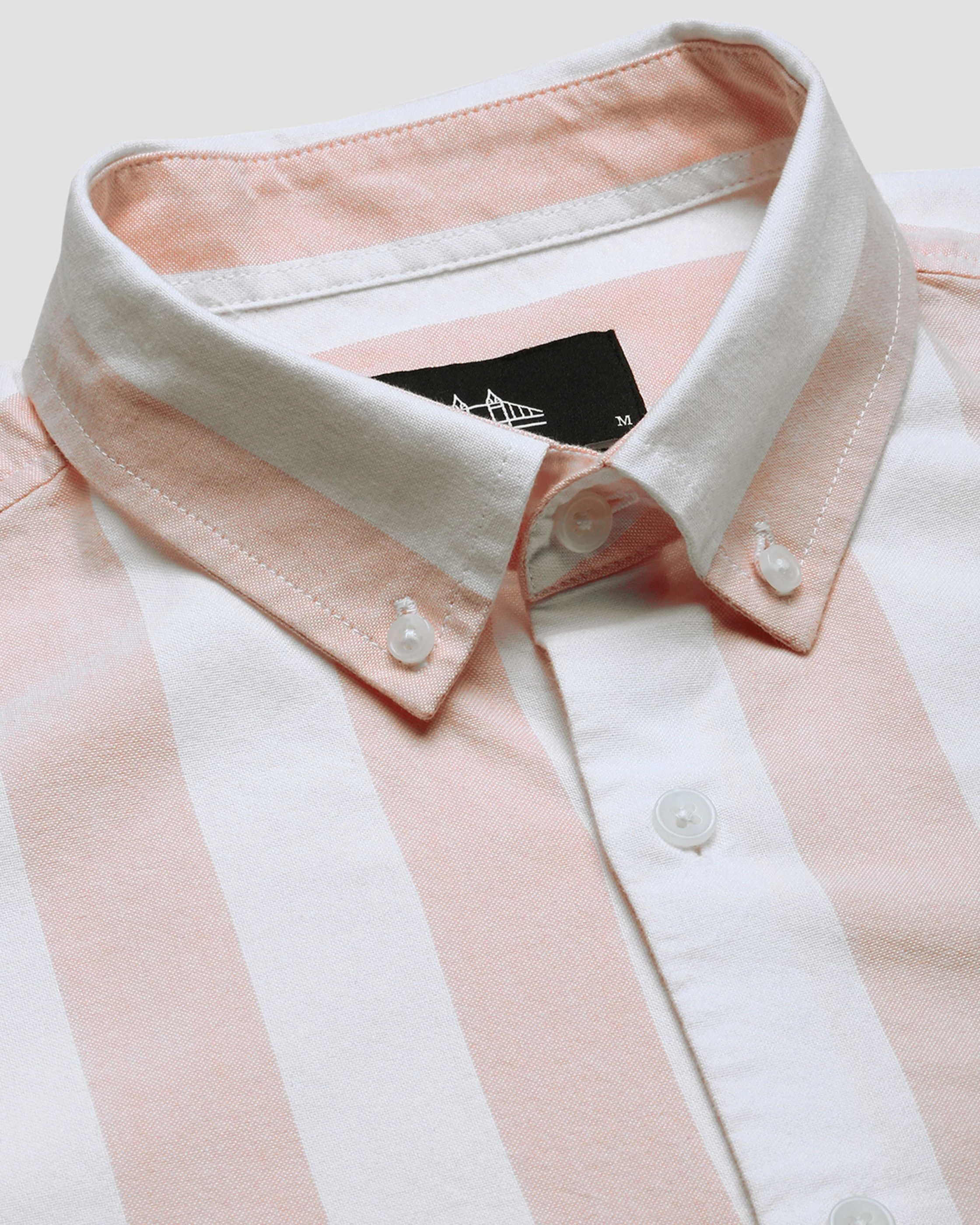 Men Orange Striped Shirt - Image 8