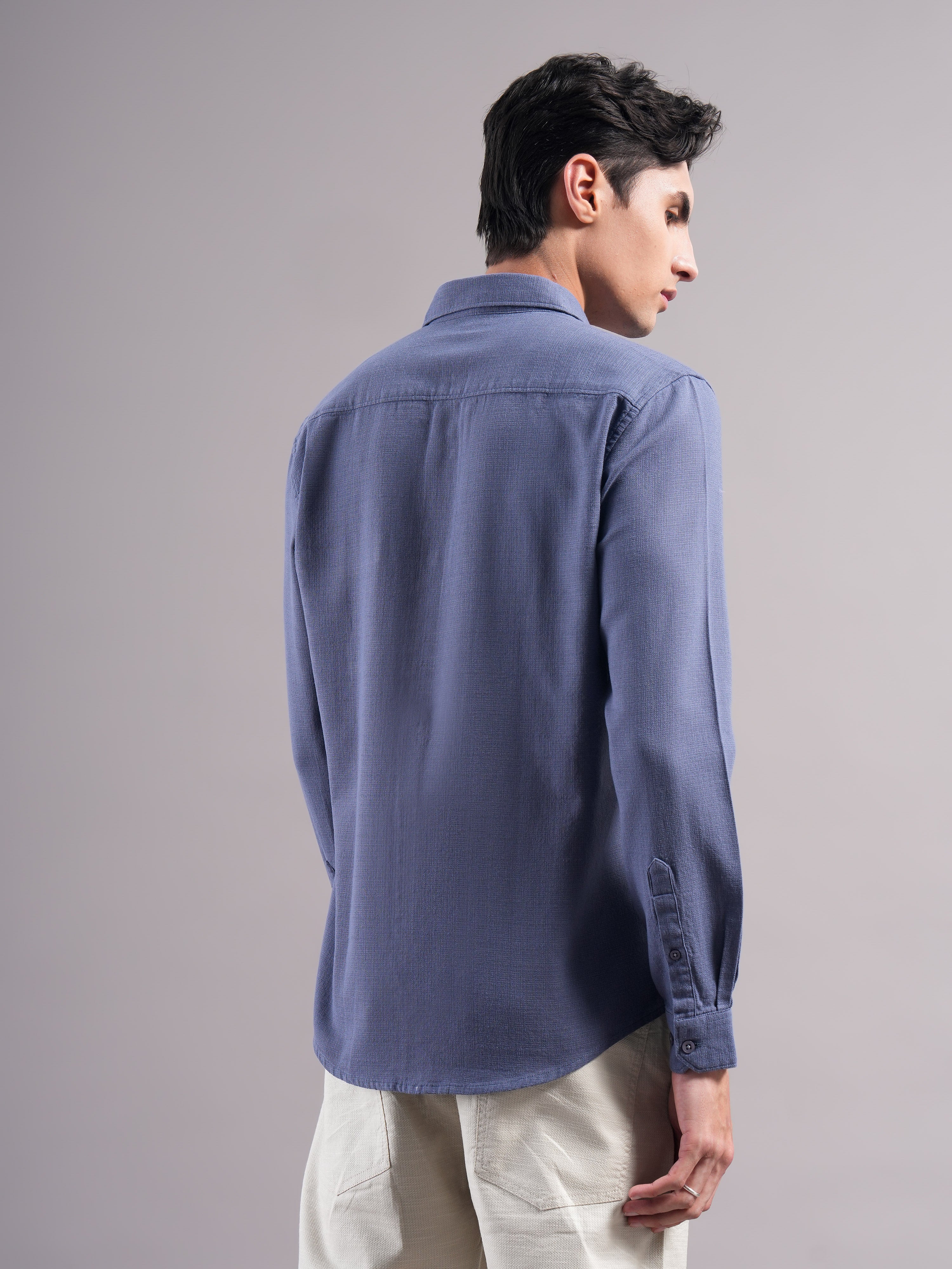 Men Organic Cotton Solid Shirts - Image 2