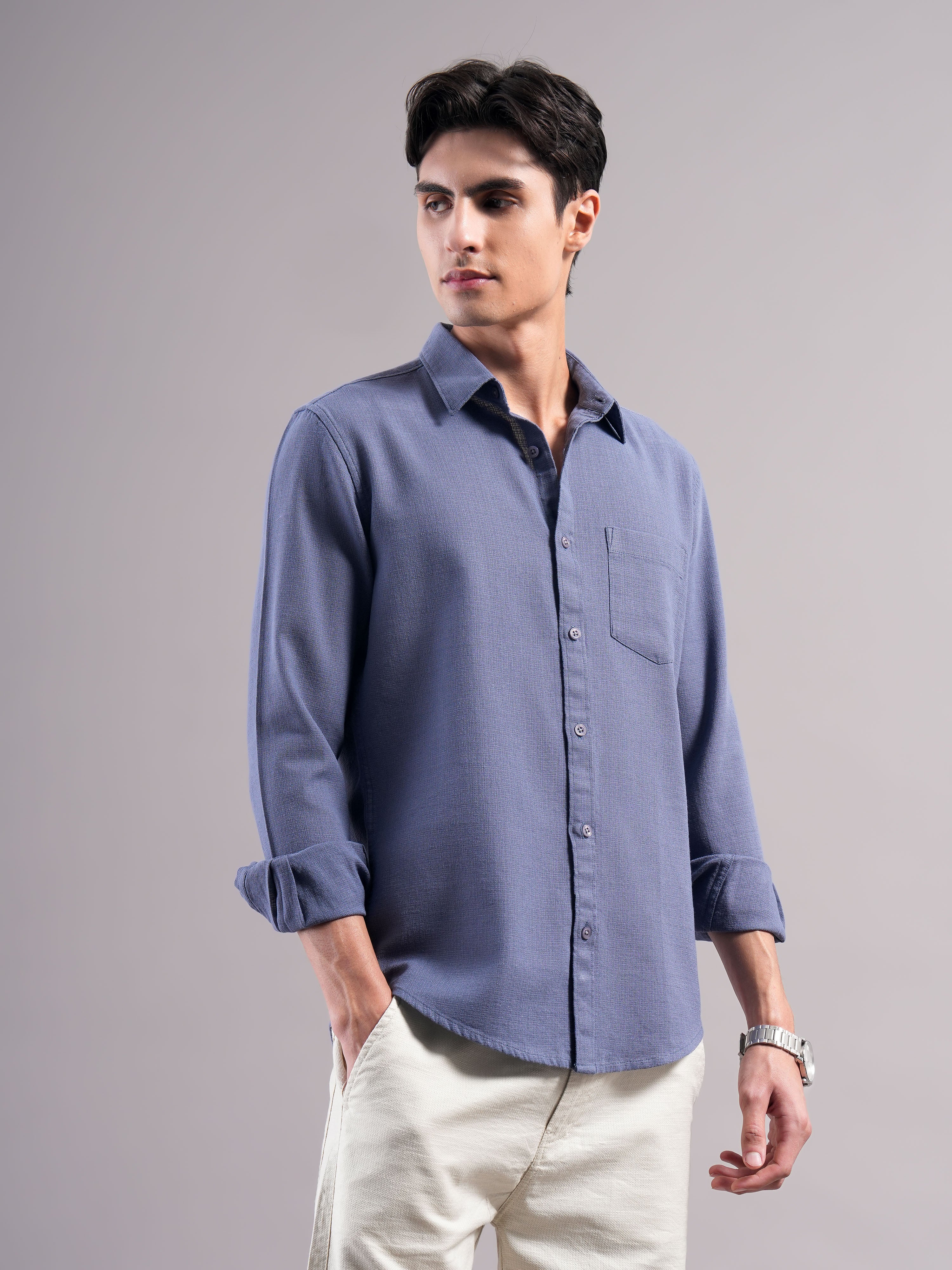 Men Organic Cotton Solid Shirts - Image 4