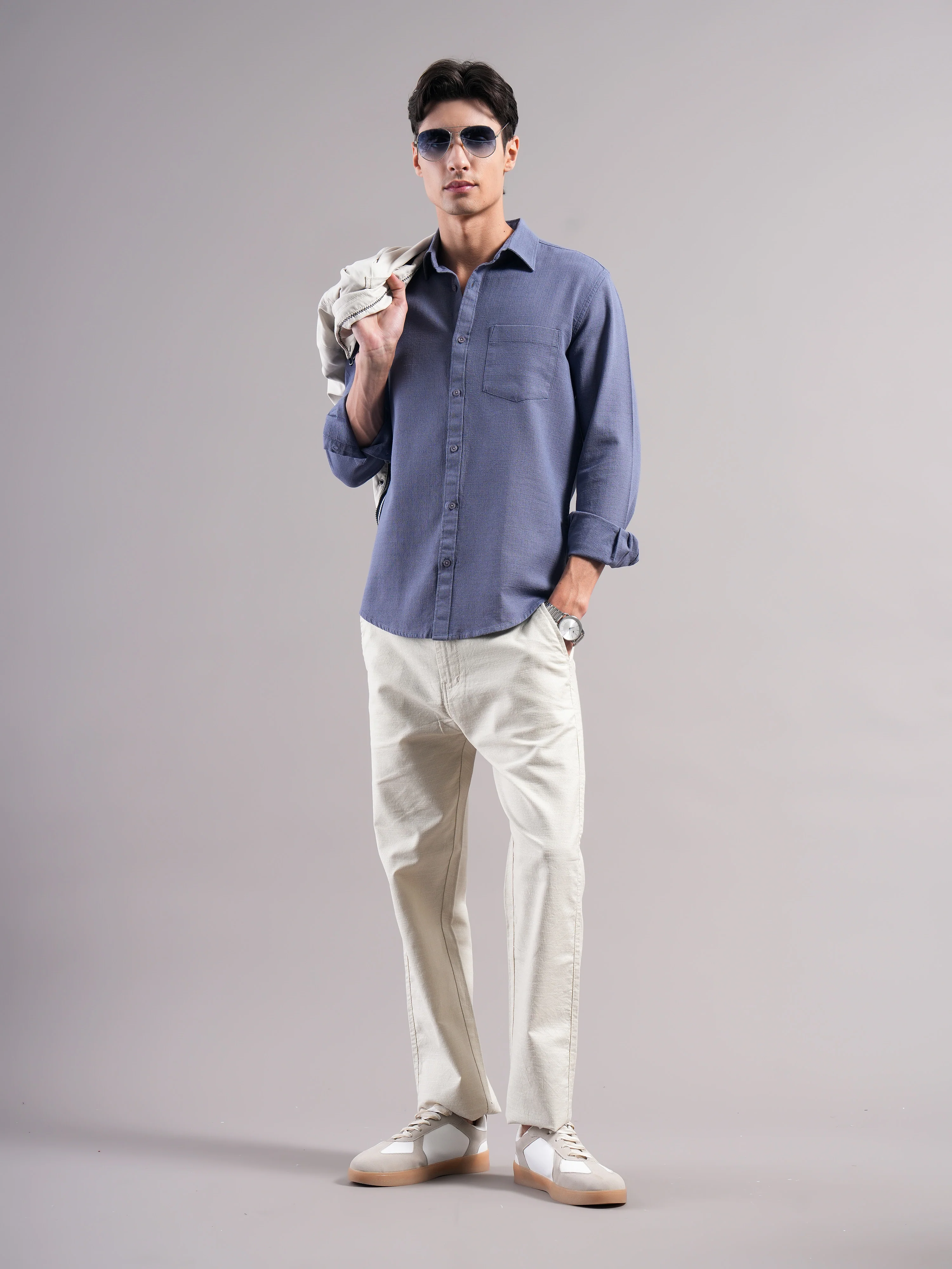 Men Organic Cotton Solid Shirts - Image 5