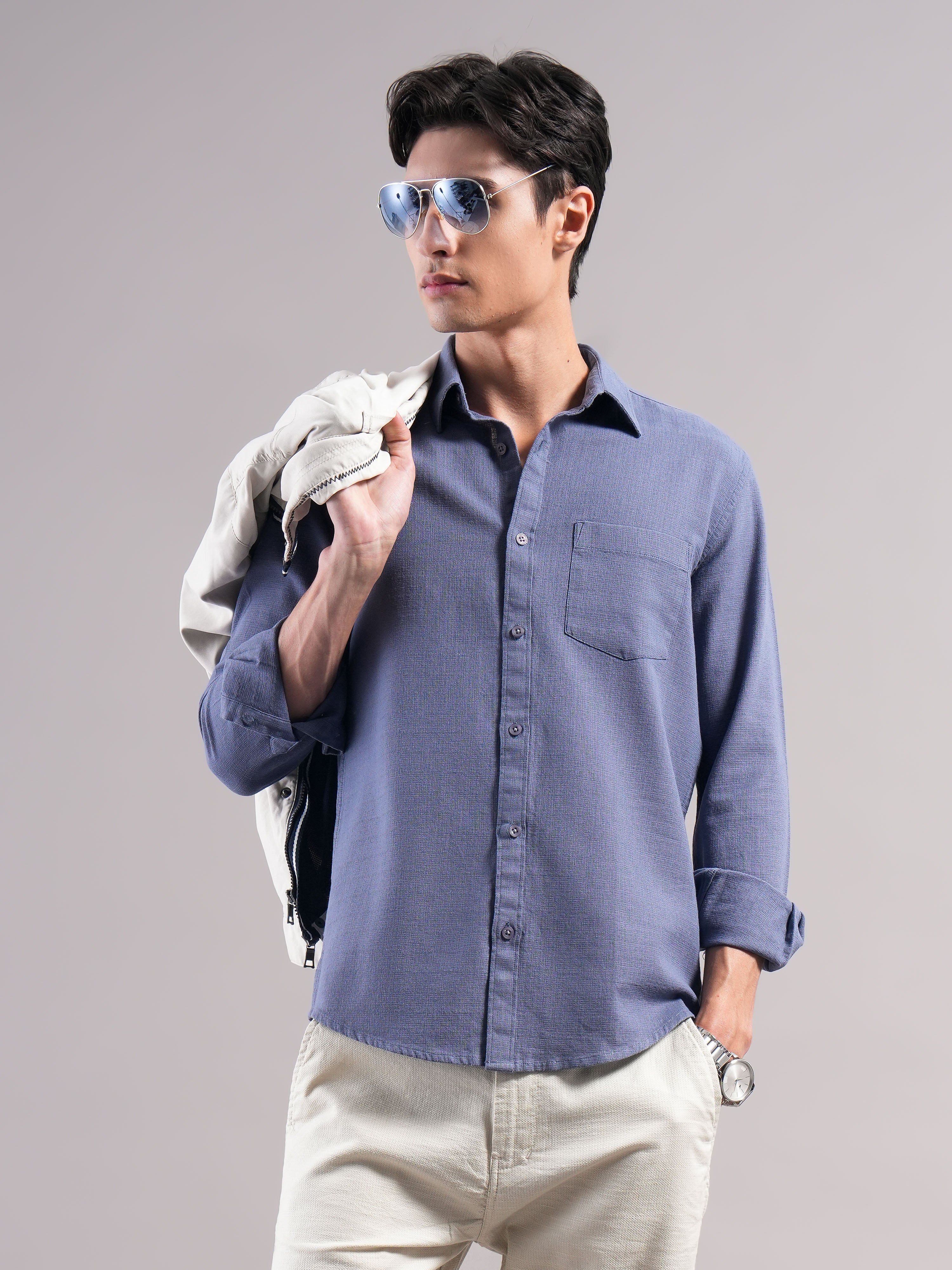 Men Organic Cotton Solid Shirts - Image 6