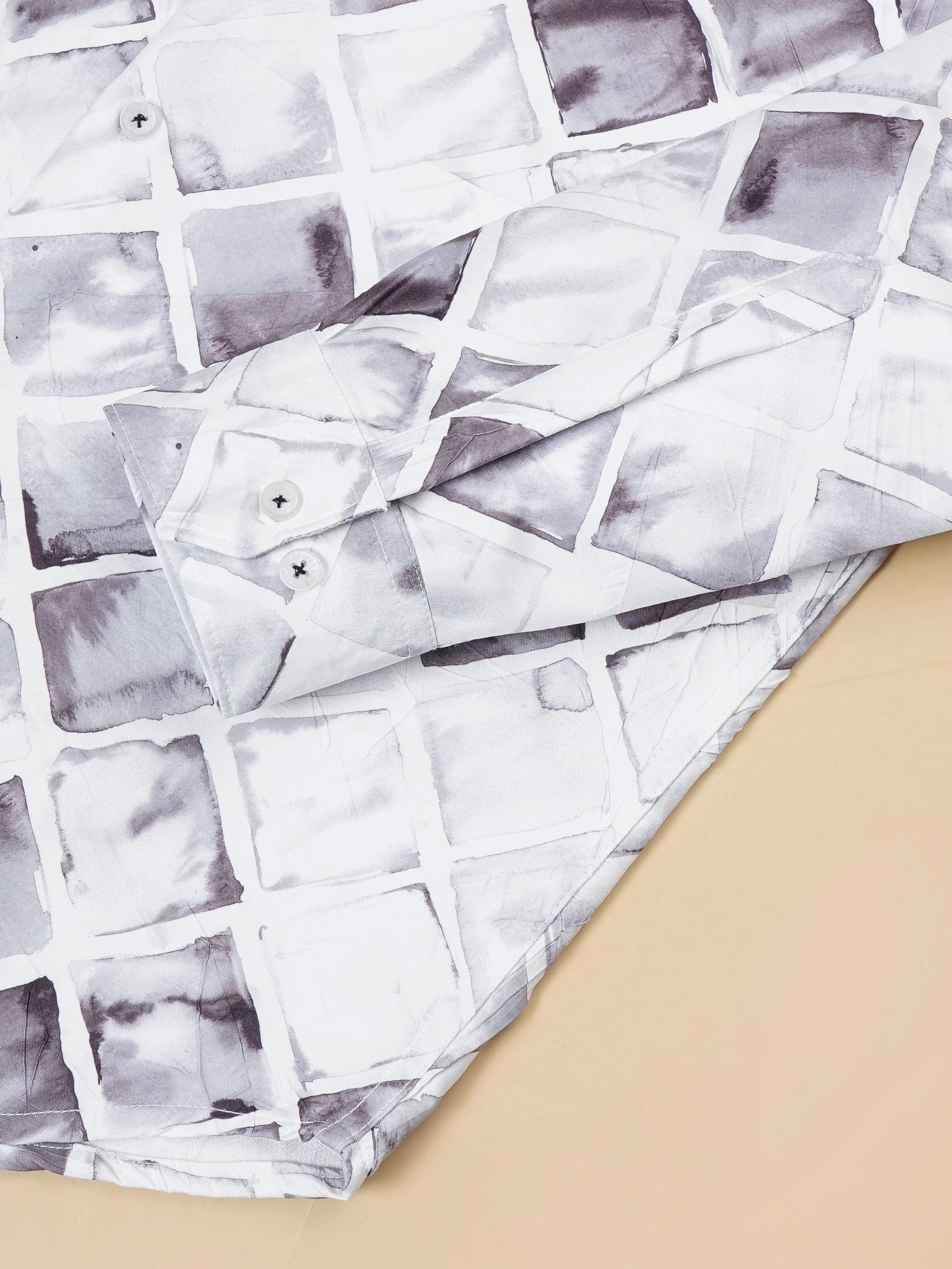 Men Osaka White Print Shirt - Image 5