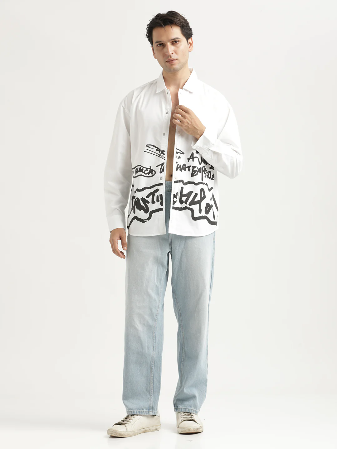 Men Oversized Cotton Shirt - Image 6