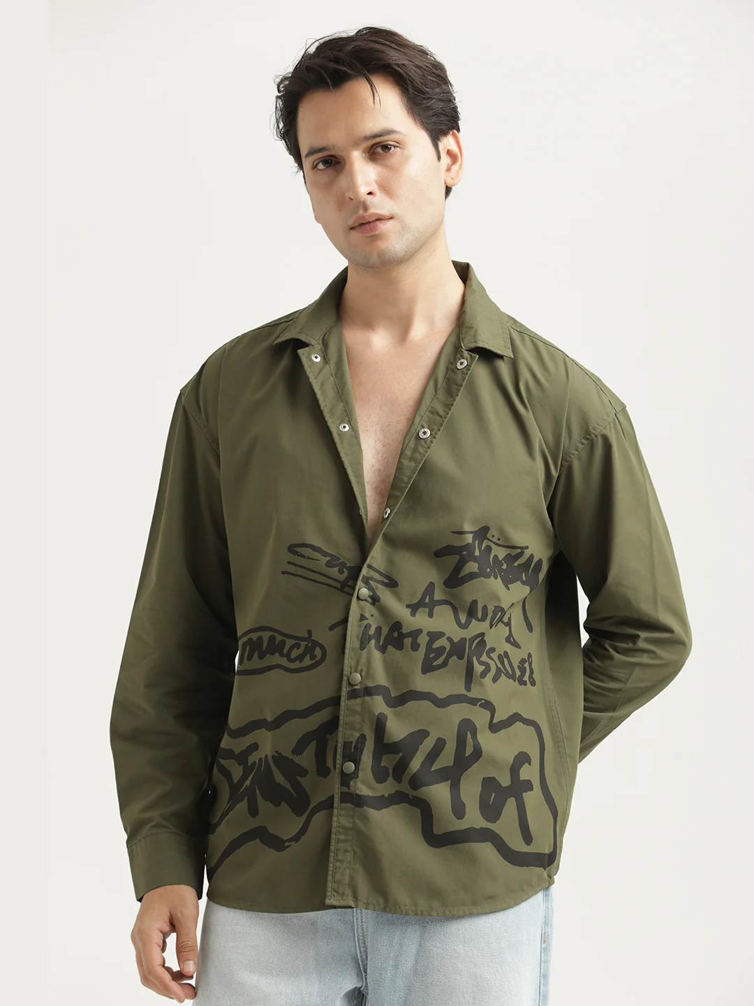 Men Oversized Cotton Shirt - Image 5